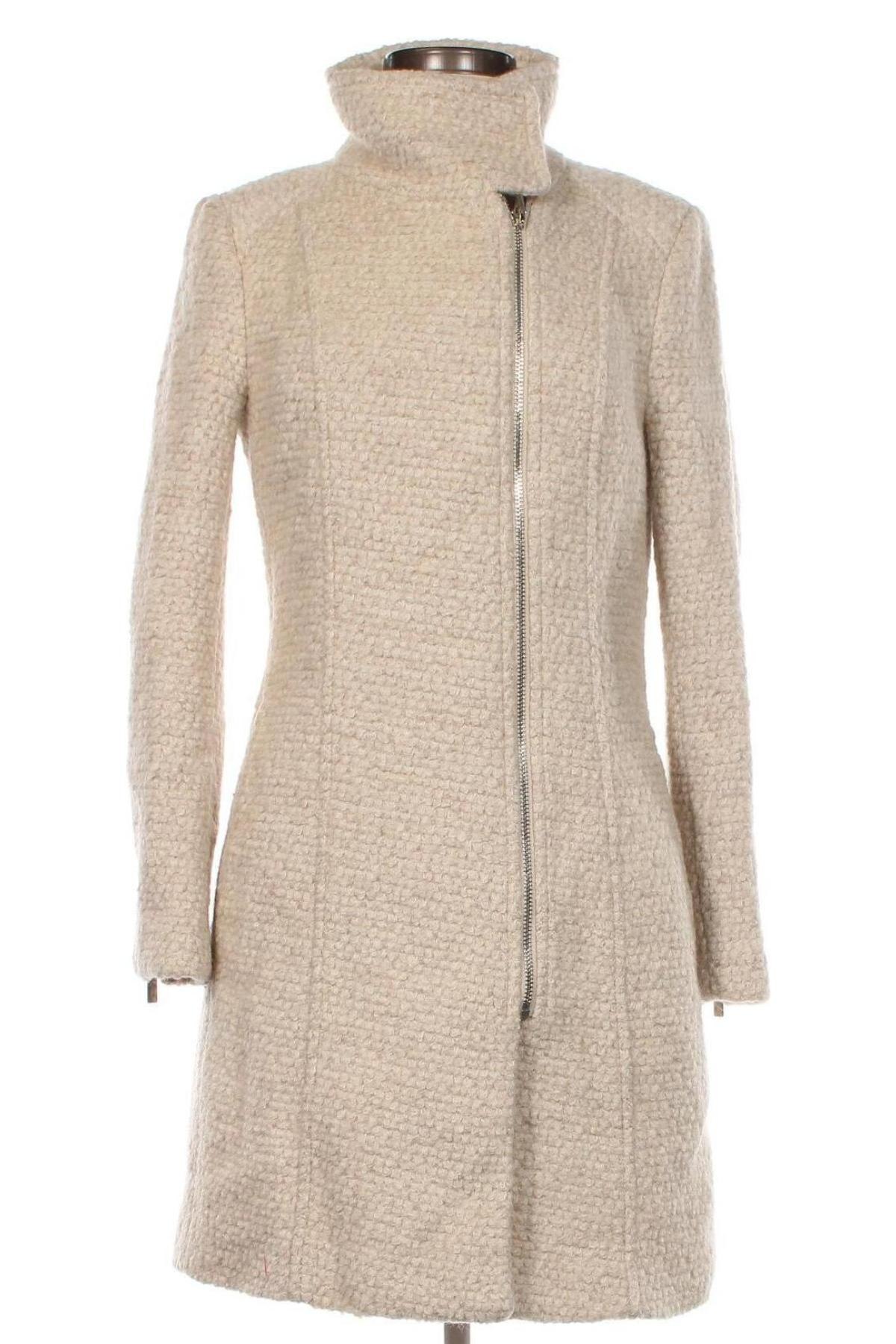 Дамско палто H&M, Размер M, Цвят Екрю, Цена 69,55 лв.
