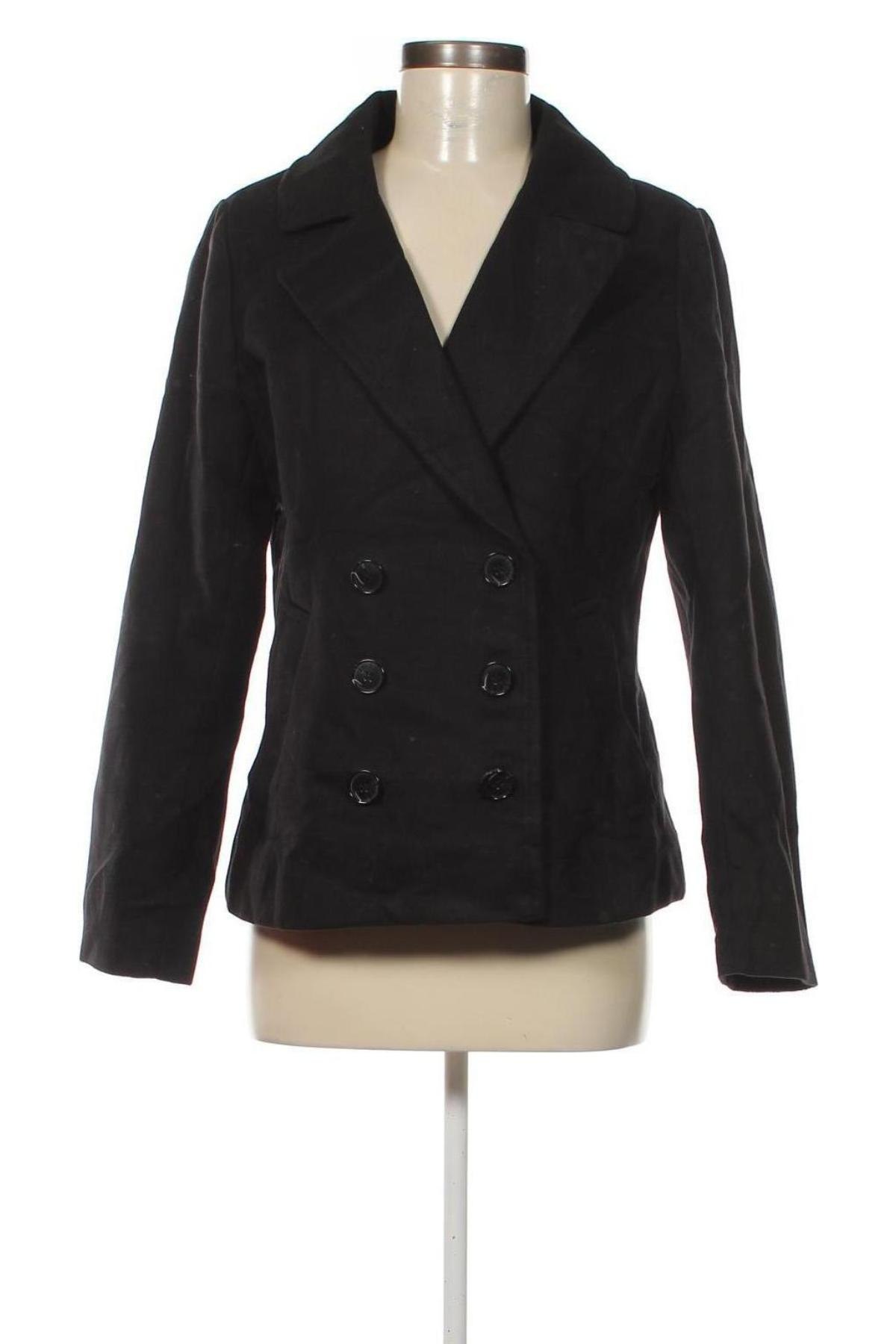 Дамско палто H&M Divided, Размер M, Цвят Черен, Цена 35,20 лв.