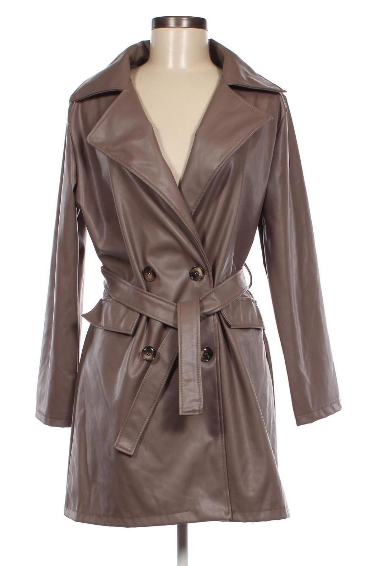 Γυναικείο παλτό Made In Italy, Μέγεθος M, Χρώμα Καφέ, Τιμή 21,77 €