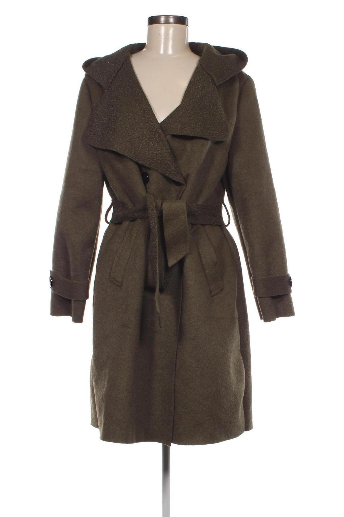 Дамско палто Made In Italy, Размер M, Цвят Зелен, Цена 35,20 лв.