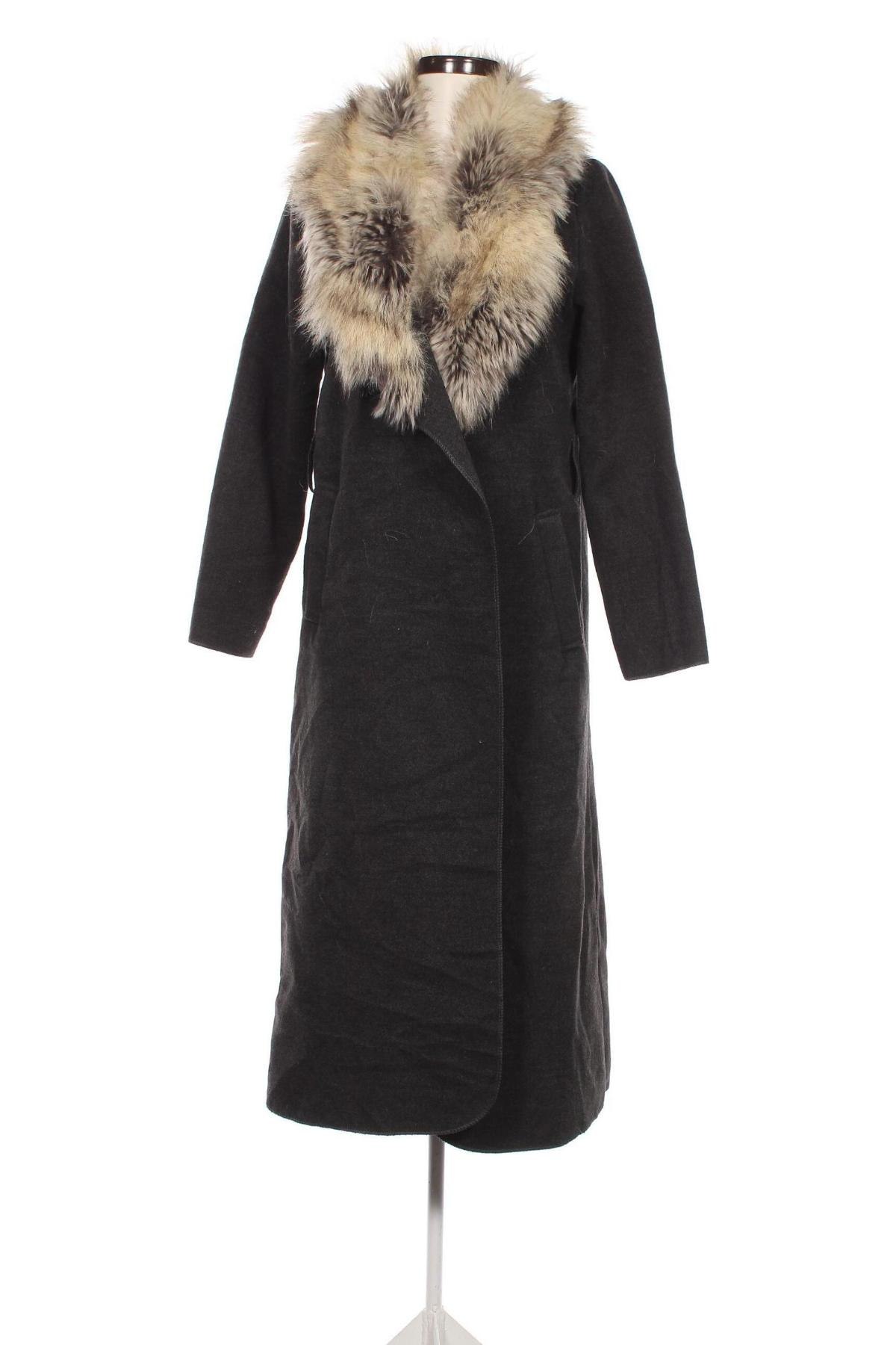 Γυναικείο παλτό Made In Italy, Μέγεθος S, Χρώμα Γκρί, Τιμή 33,29 €
