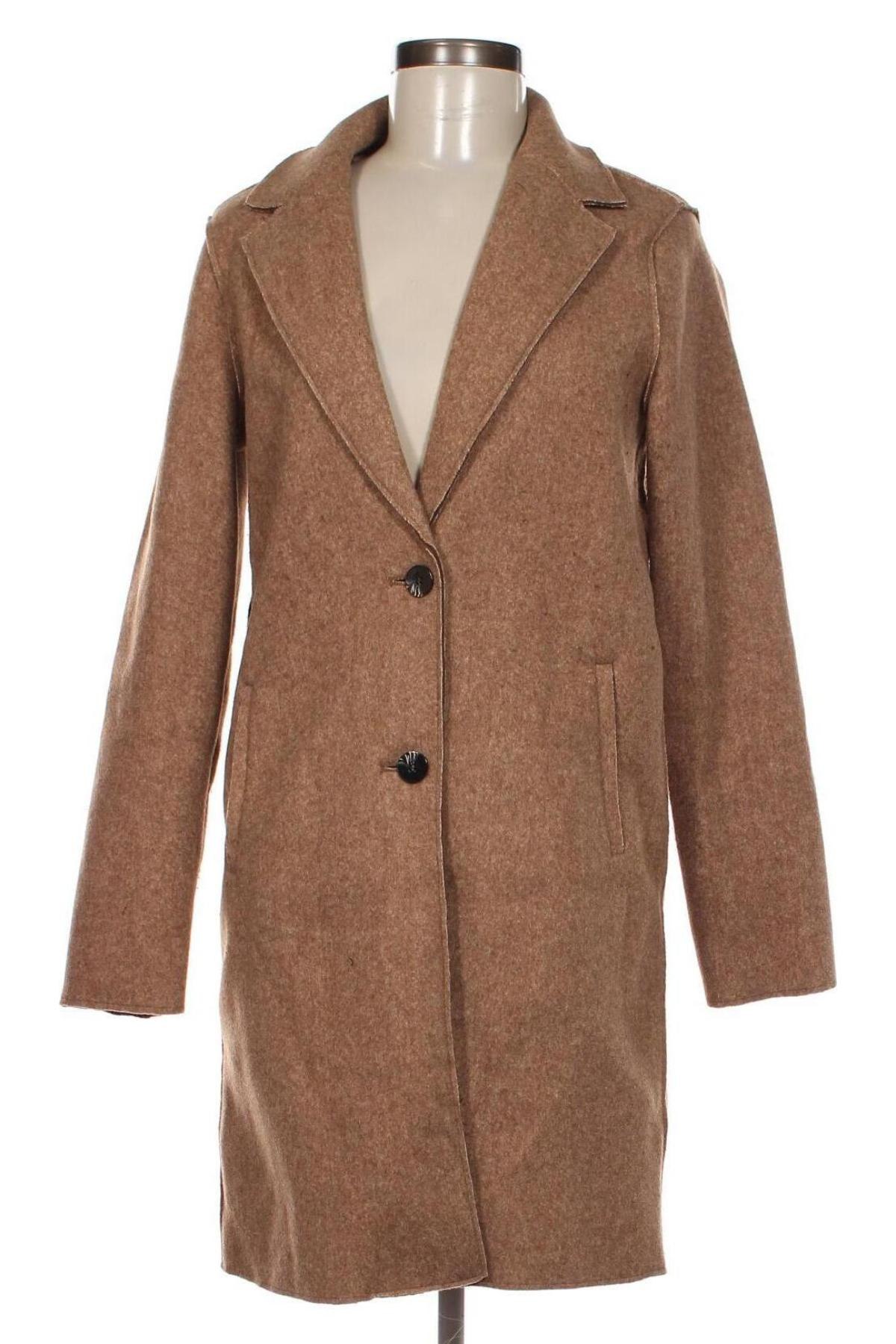 Дамско палто ONLY, Размер XS, Цвят Кафяв, Цена 44,28 лв.