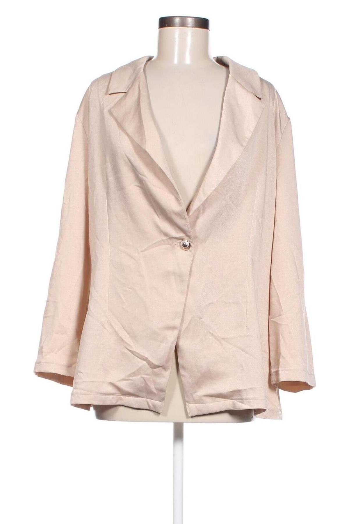 Дамско сако SHEIN, Размер XL, Цвят Бежов, Цена 24,20 лв.