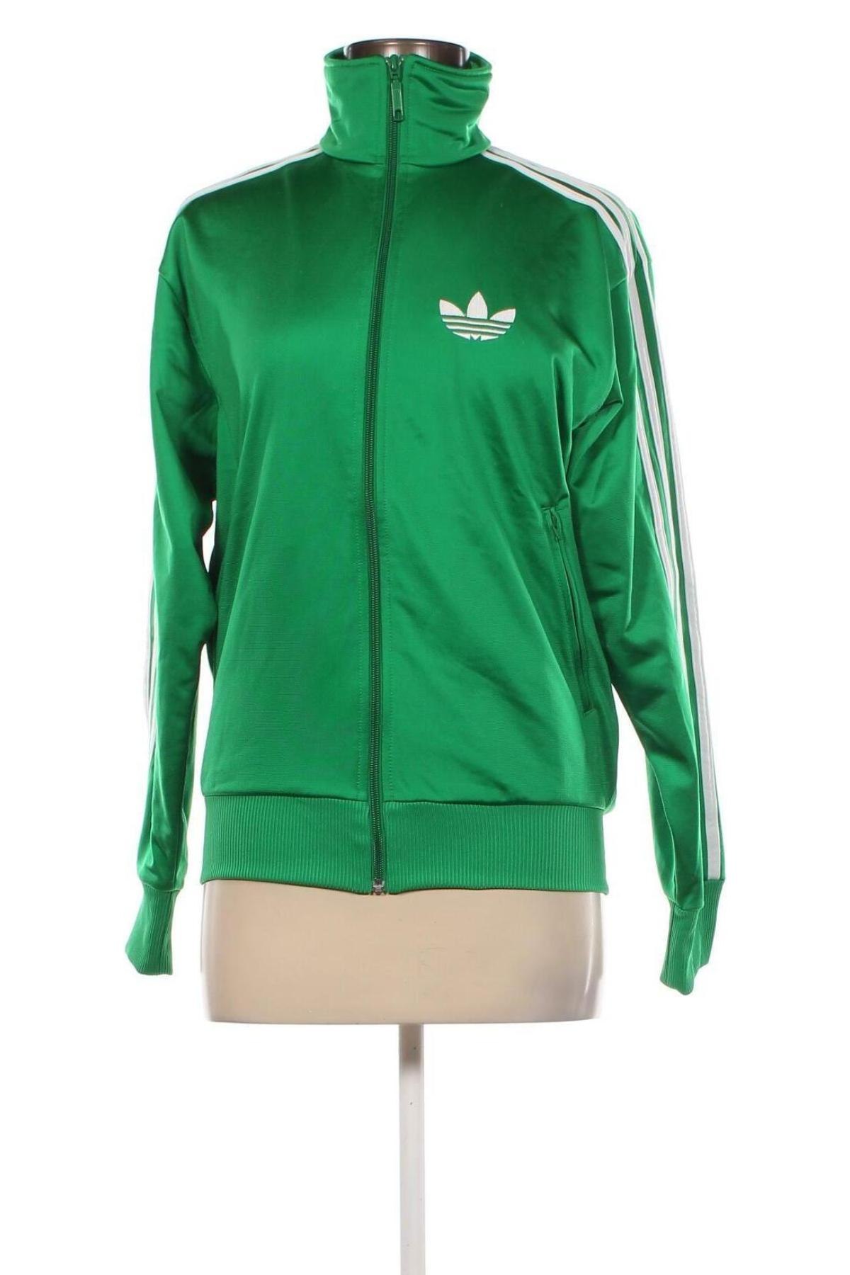 Дамско спортно горнище Adidas Originals, Размер XS, Цвят Зелен, Цена 48,00 лв.