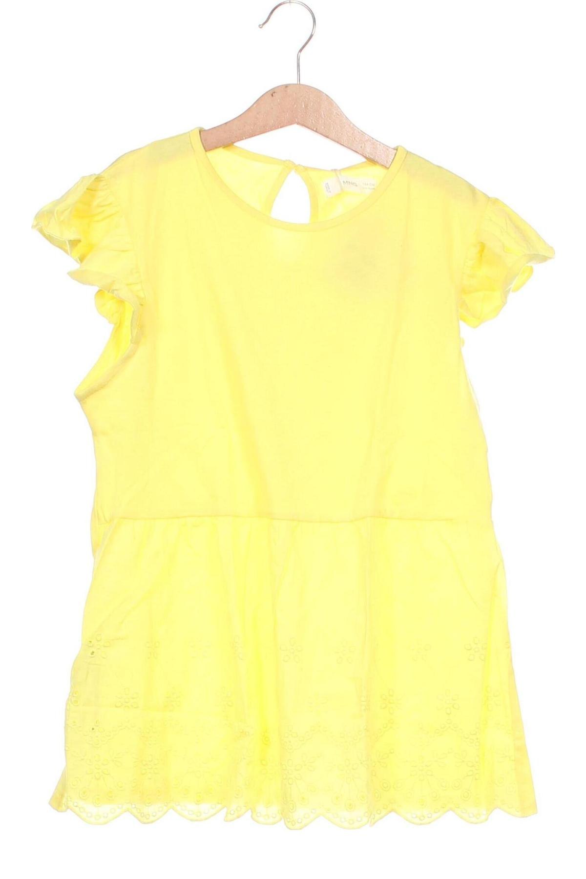 Детска блуза Mango, Размер 13-14y/ 164-168 см, Цвят Жълт, Цена 19,50 лв.