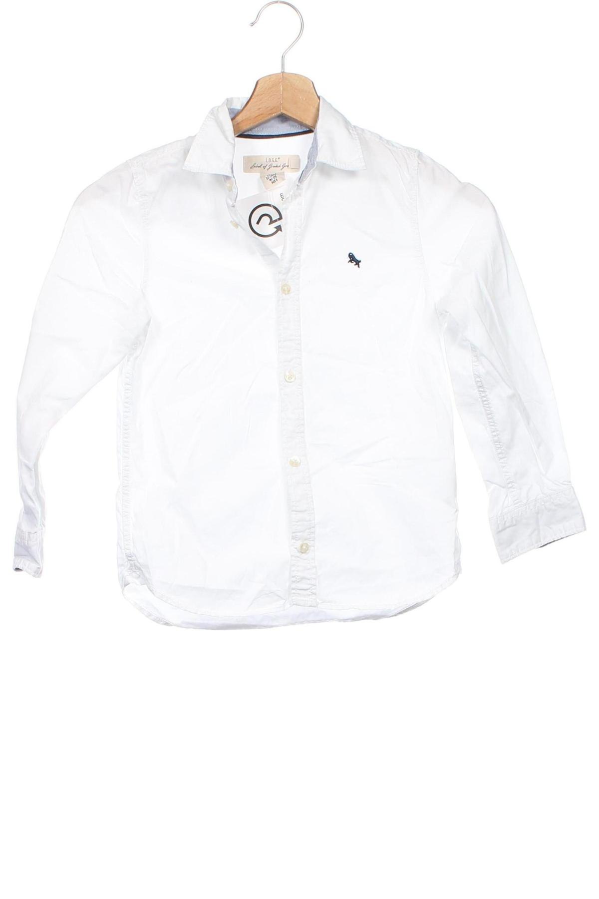 Детска риза H&M L.O.G.G., Размер 6-7y/ 122-128 см, Цвят Бял, Цена 11,73 лв.