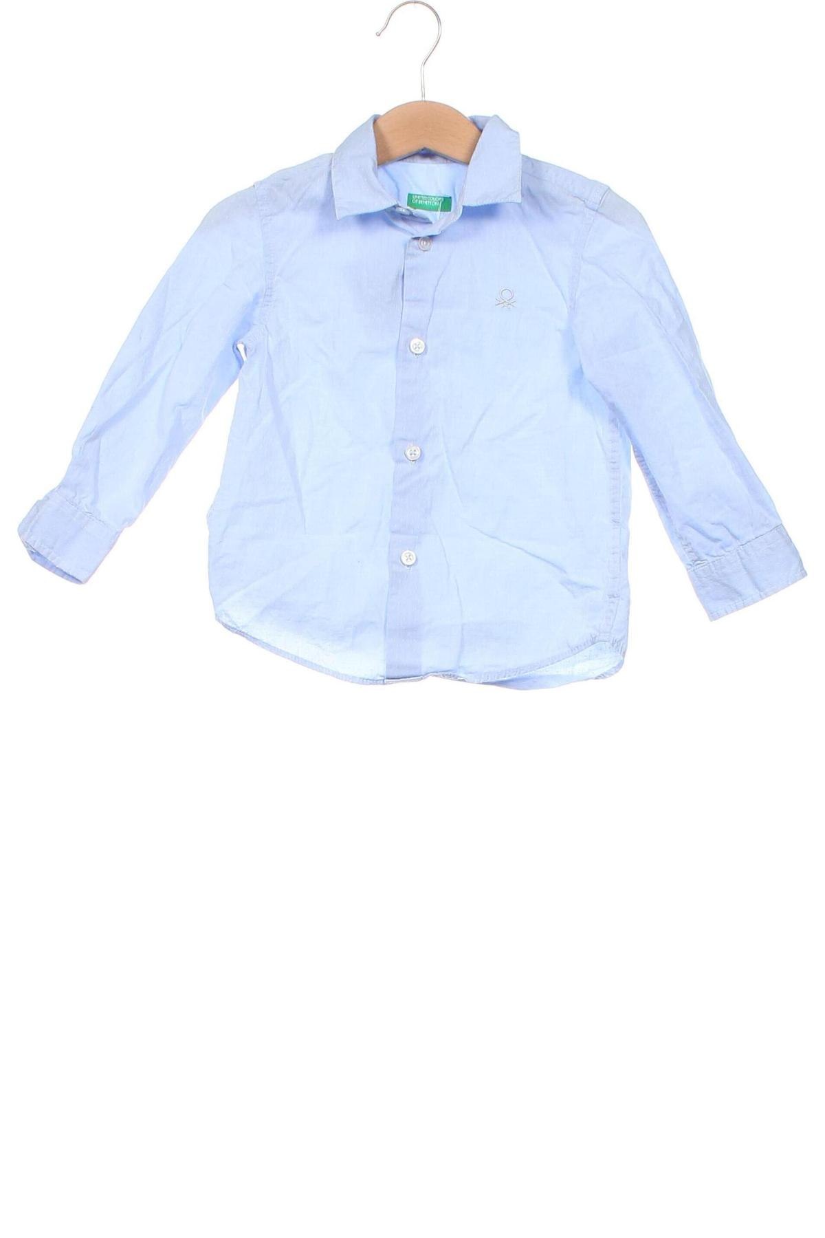 Dziecięca koszula United Colors Of Benetton, Rozmiar 18-24m/ 86-98 cm, Kolor Niebieski, Cena 50,46 zł
