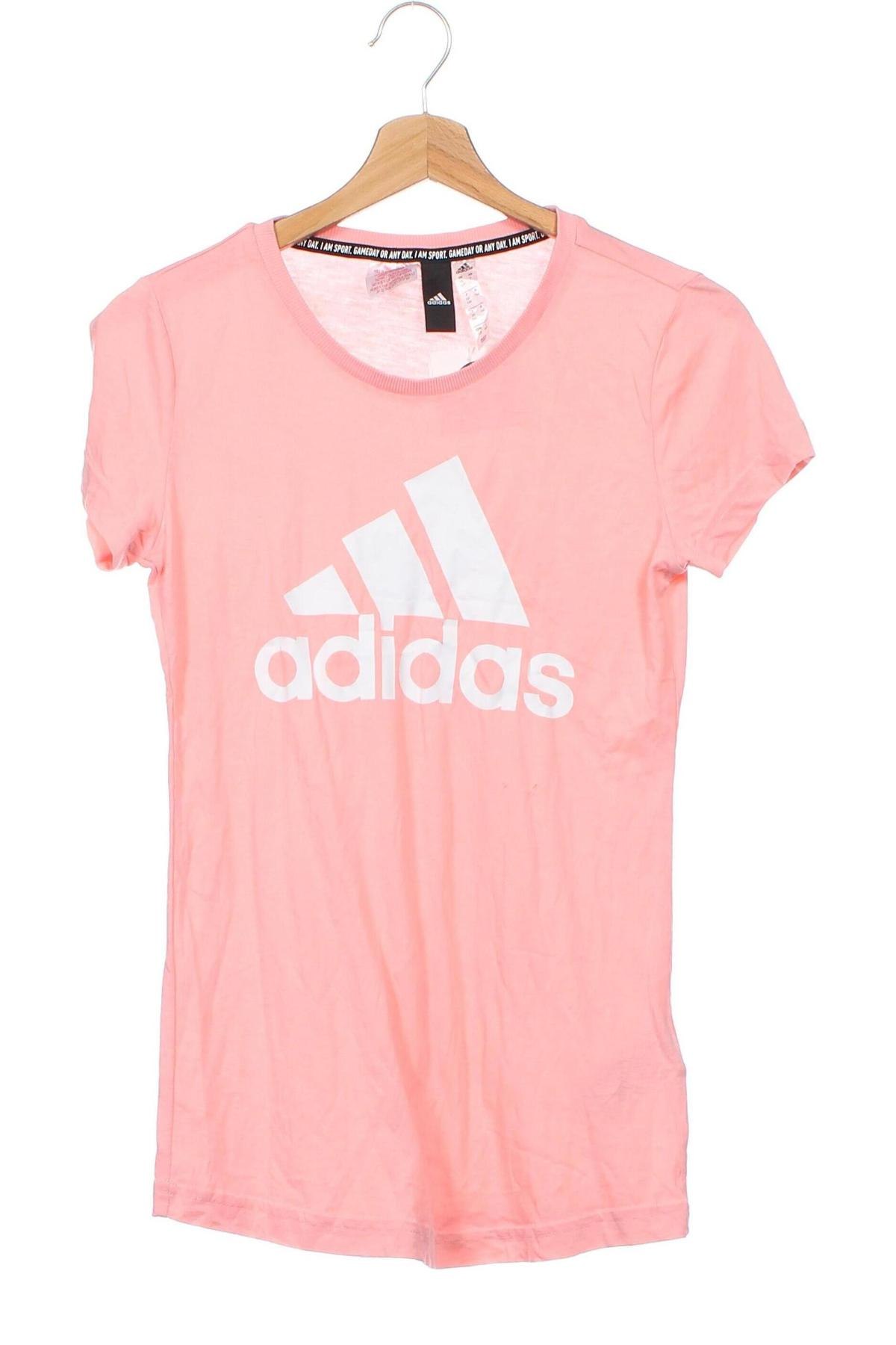 Dziecięcy T-shirt Adidas, Rozmiar 12-13y/ 158-164 cm, Kolor Różowy, Cena 63,97 zł