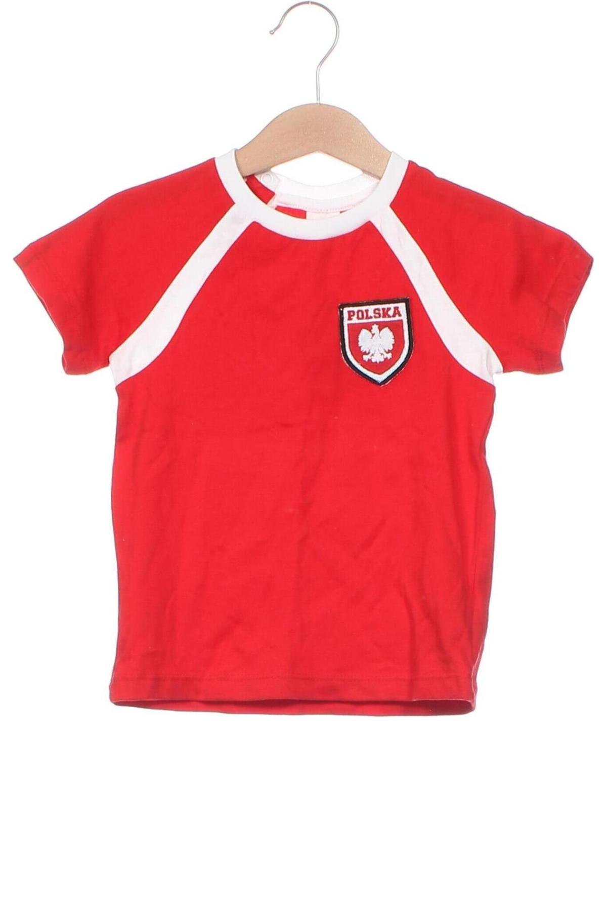 Dziecięcy T-shirt H&M, Rozmiar 18-24m/ 86-98 cm, Kolor Czerwony, Cena 16,22 zł