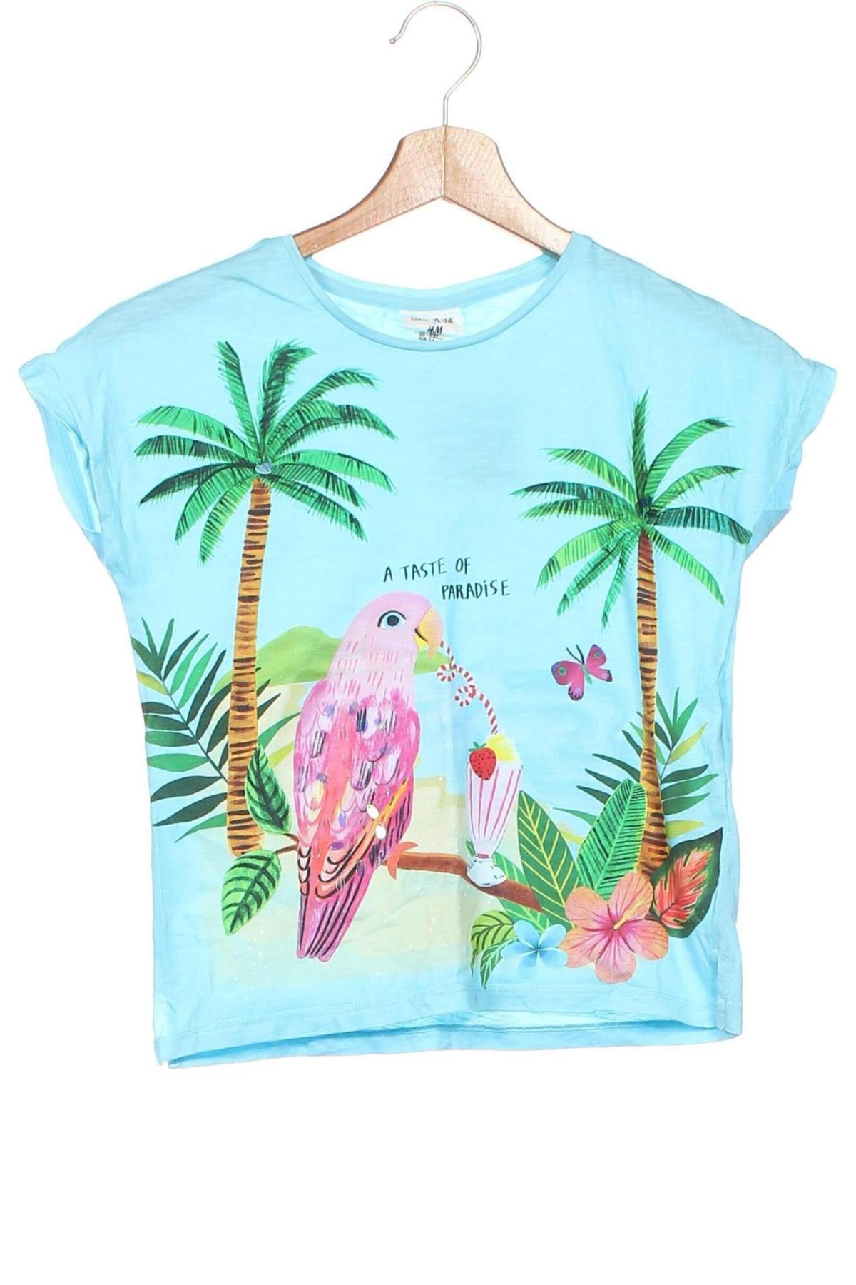 Kinder T-Shirt H&M, Größe 6-7y/ 122-128 cm, Farbe Blau, Preis € 5,12