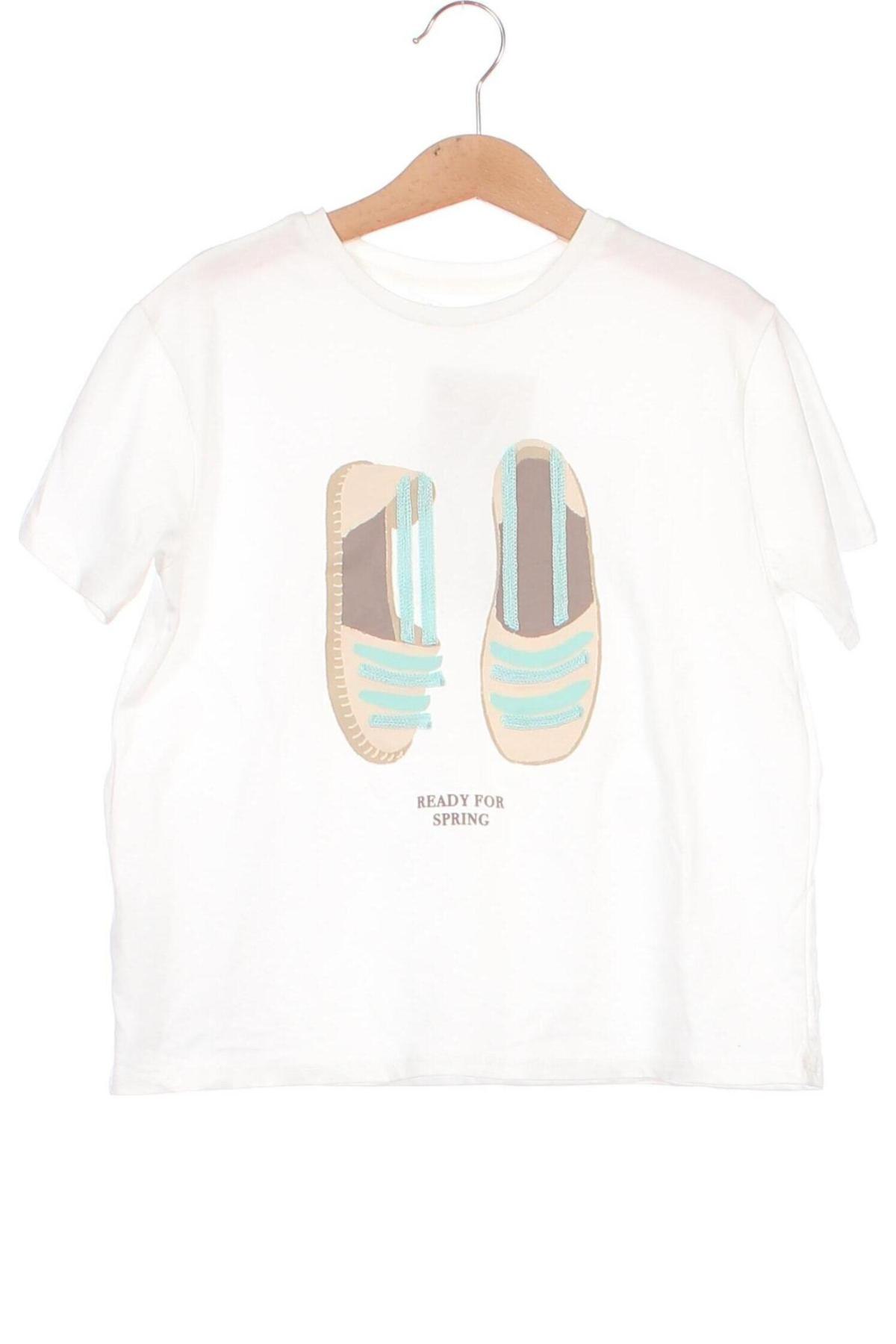 Kinder T-Shirt Mango, Größe 7-8y/ 128-134 cm, Farbe Weiß, Preis 6,65 €