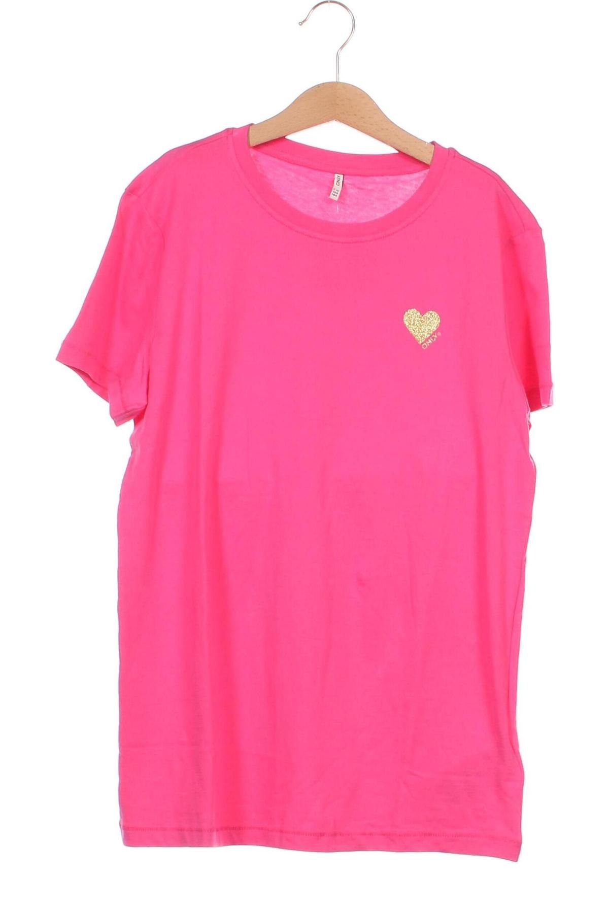 Детска тениска ONLY, Размер 12-13y/ 158-164 см, Цвят Розов, Цена 11,00 лв.