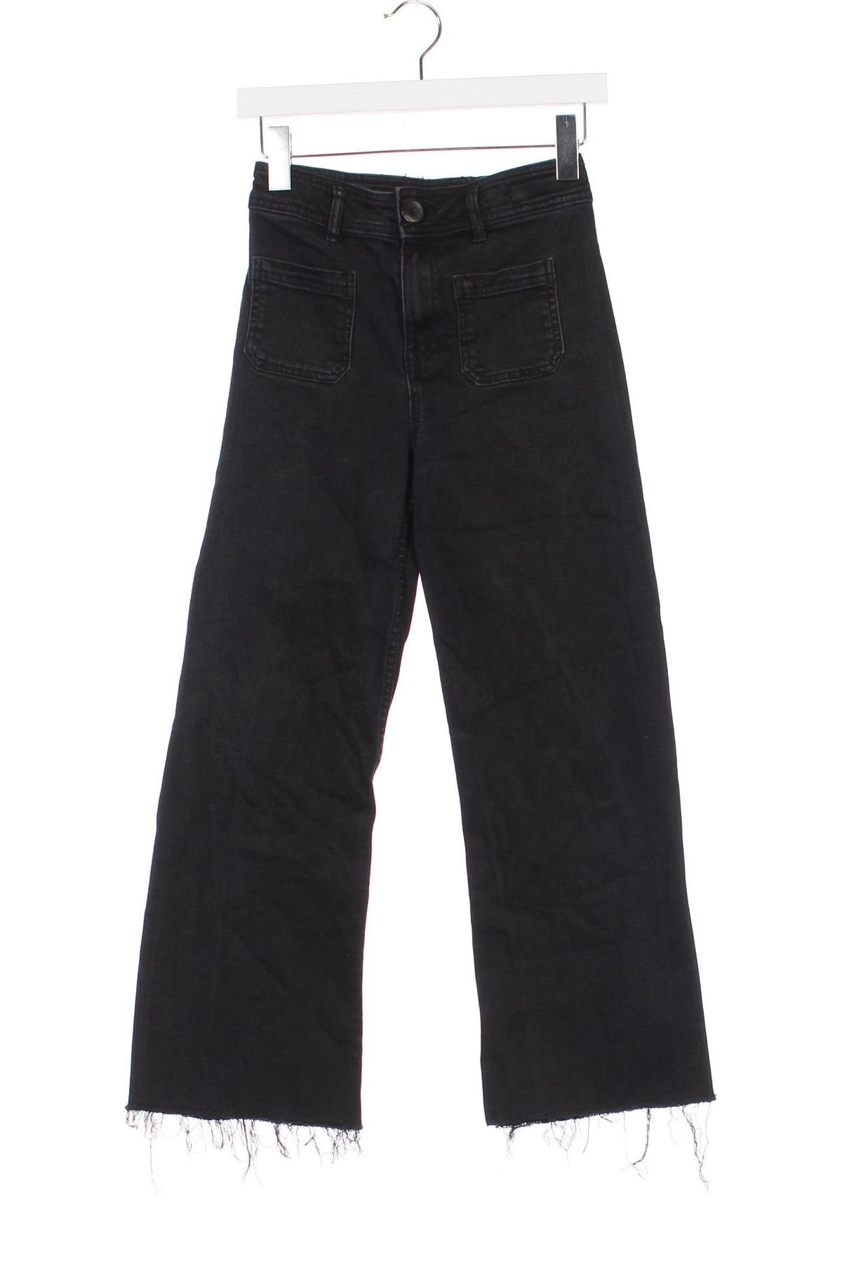 Детски дънки Zara, Размер 12-13y/ 158-164 см, Цвят Черен, Цена 8,28 лв.