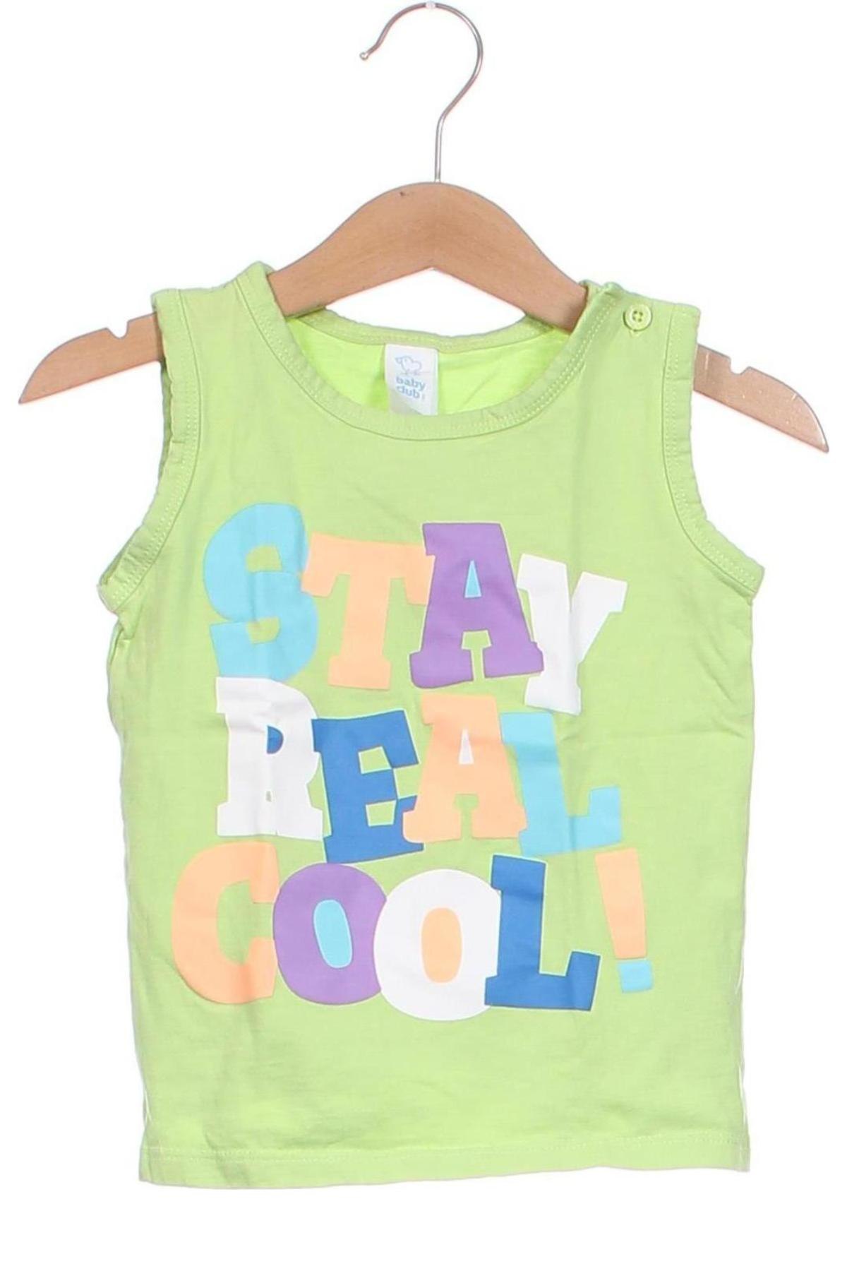 Μπλουζάκι αμάνικο παιδικό Baby Club, Μέγεθος 18-24m/ 86-98 εκ., Χρώμα Πράσινο, Τιμή 6,00 €