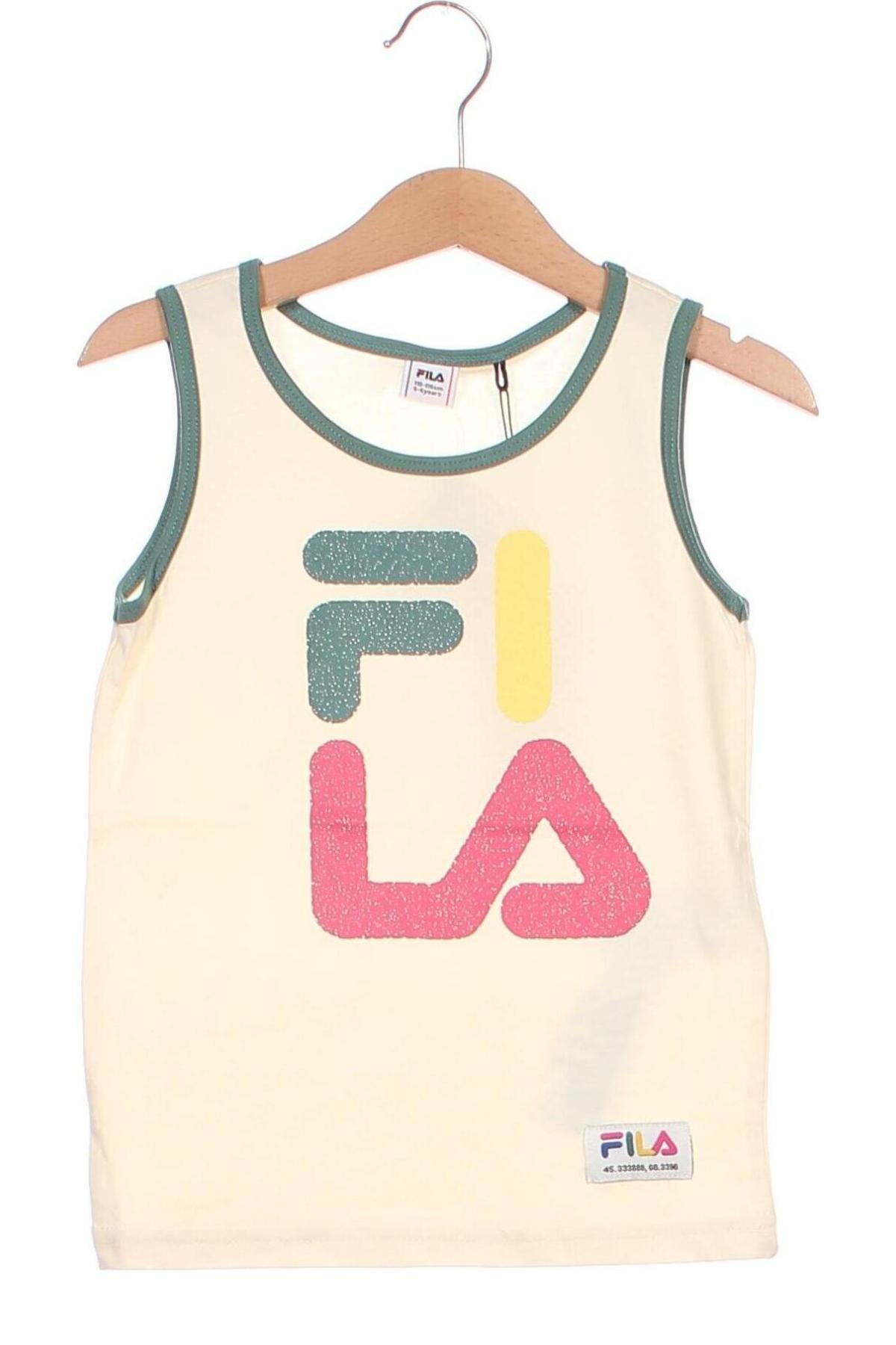 Μπλουζάκι αμάνικο παιδικό FILA, Μέγεθος 4-5y/ 110-116 εκ., Χρώμα Εκρού, Τιμή 10,52 €