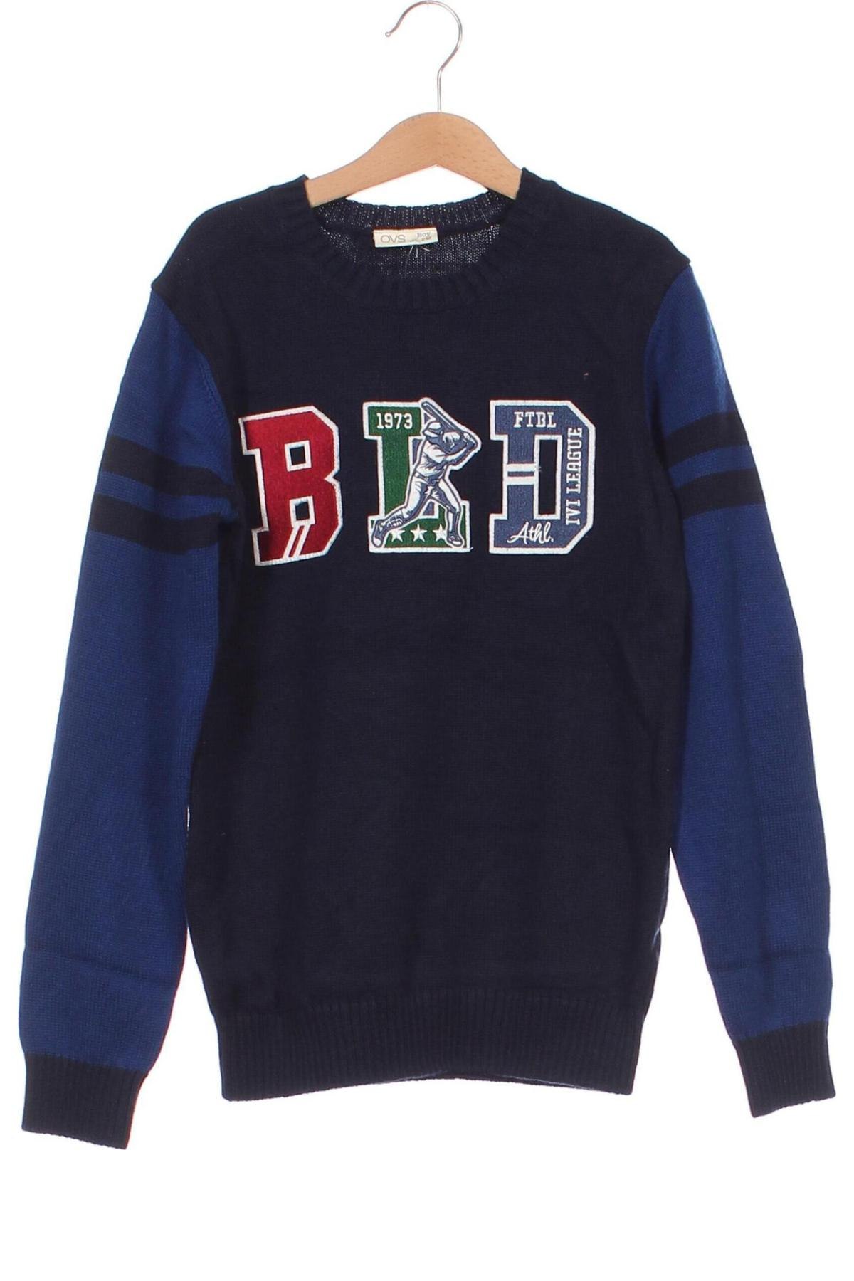 Детски пуловер Oviesse, Размер 9-10y/ 140-146 см, Цвят Син, Цена 16,20 лв.