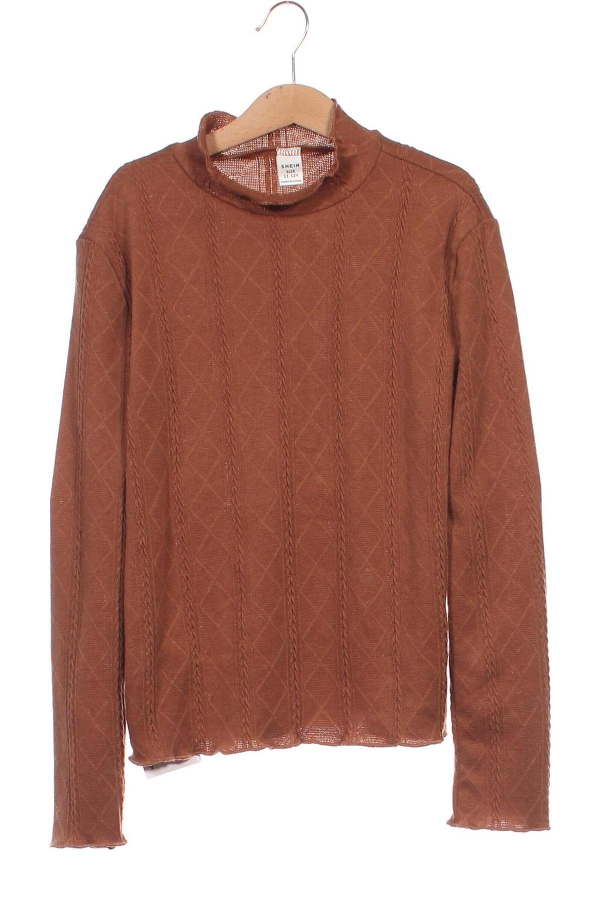 Детски пуловер SHEIN, Размер 11-12y/ 152-158 см, Цвят Кафяв, Цена 10,20 лв.