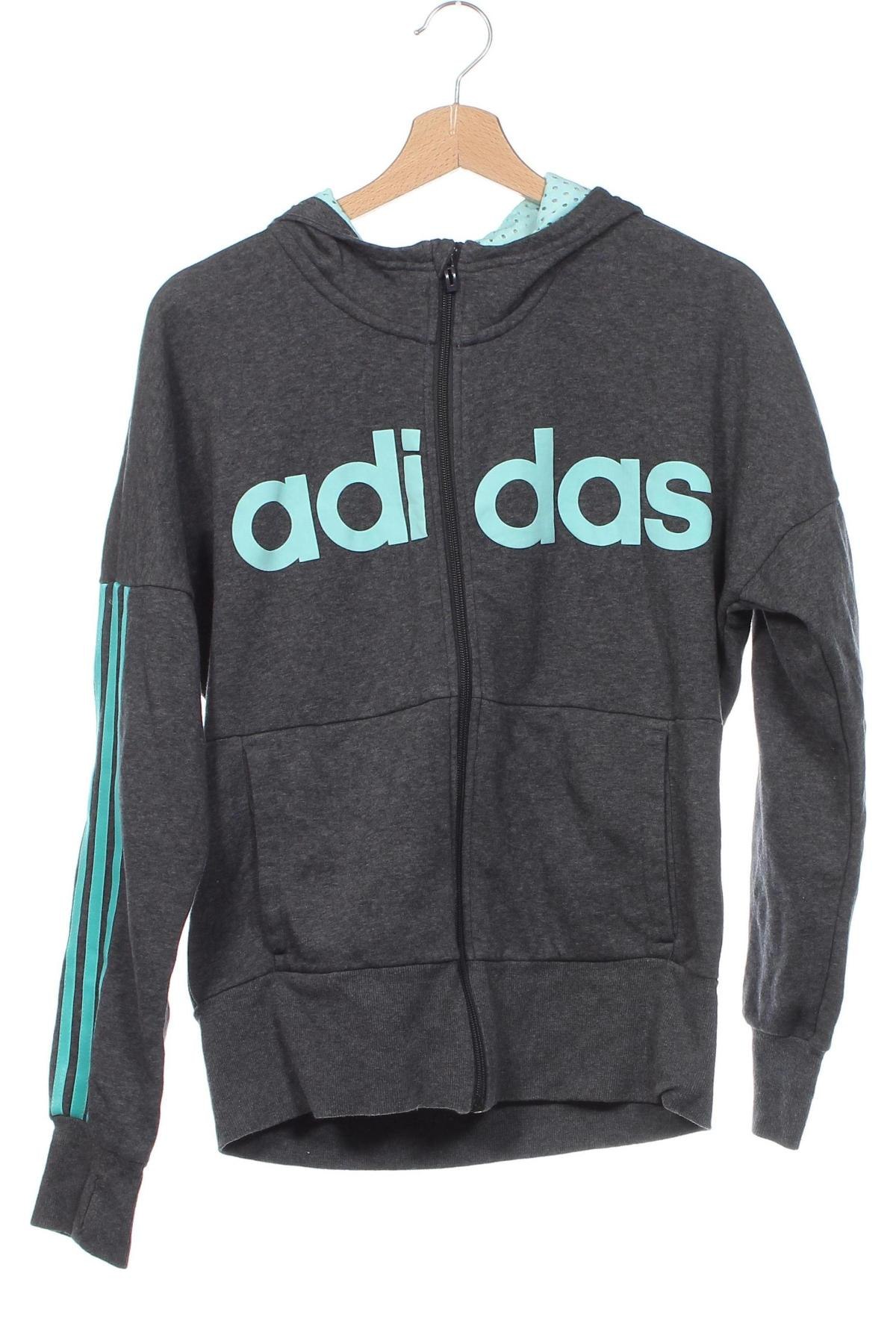 Детски суичър Adidas, Размер 14-15y/ 168-170 см, Цвят Сив, Цена 45,00 лв.