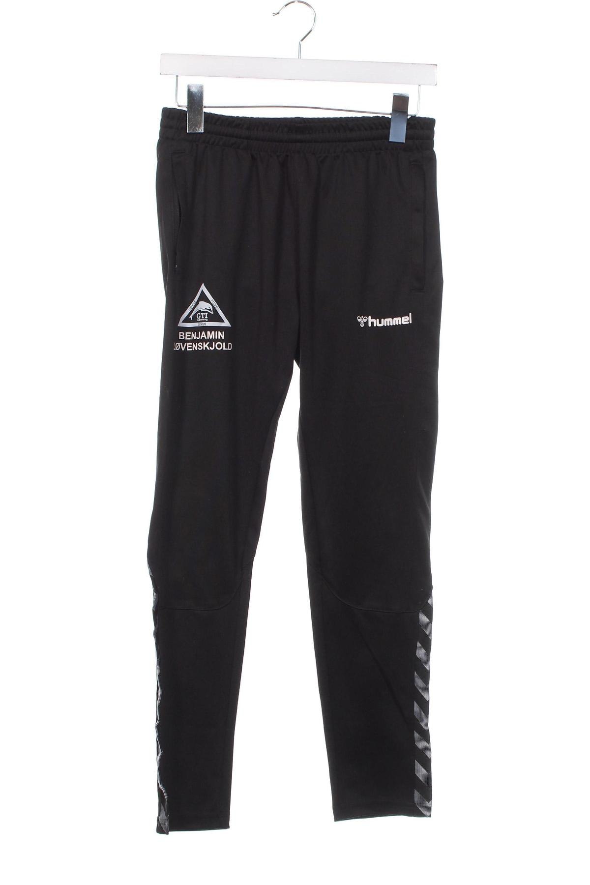 Pantaloni de trening, pentru copii Hummel, Mărime 12-13y/ 158-164 cm, Culoare Negru, Preț 36,19 Lei