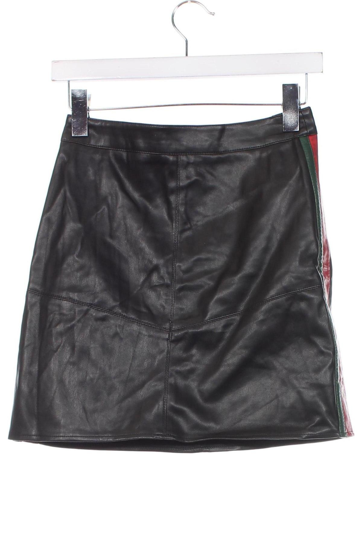 Δερμάτινη φούστα Amisu, Μέγεθος XS, Χρώμα Μαύρο, Τιμή 5,88 €