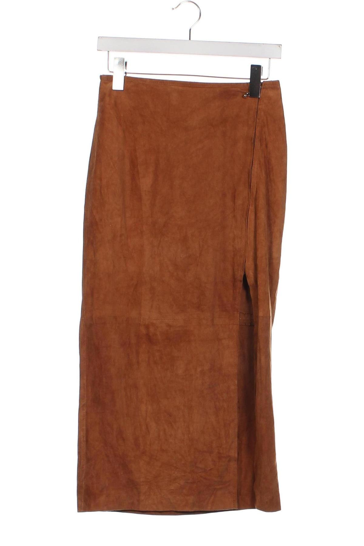 Δερμάτινη φούστα Marc Cain, Μέγεθος XS, Χρώμα Καφέ, Τιμή 76,88 €