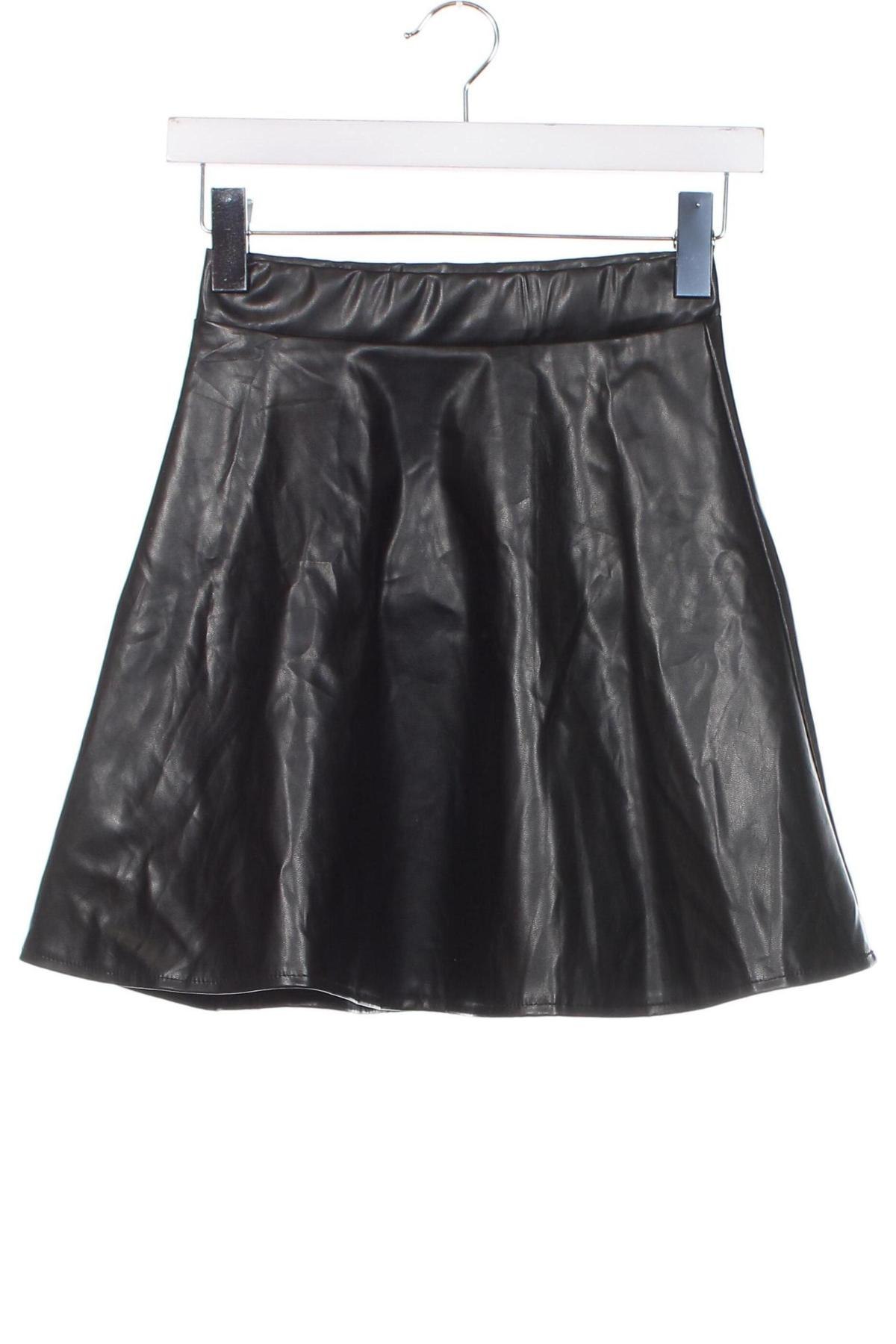 Δερμάτινη φούστα SHEIN, Μέγεθος XS, Χρώμα Μαύρο, Τιμή 5,29 €