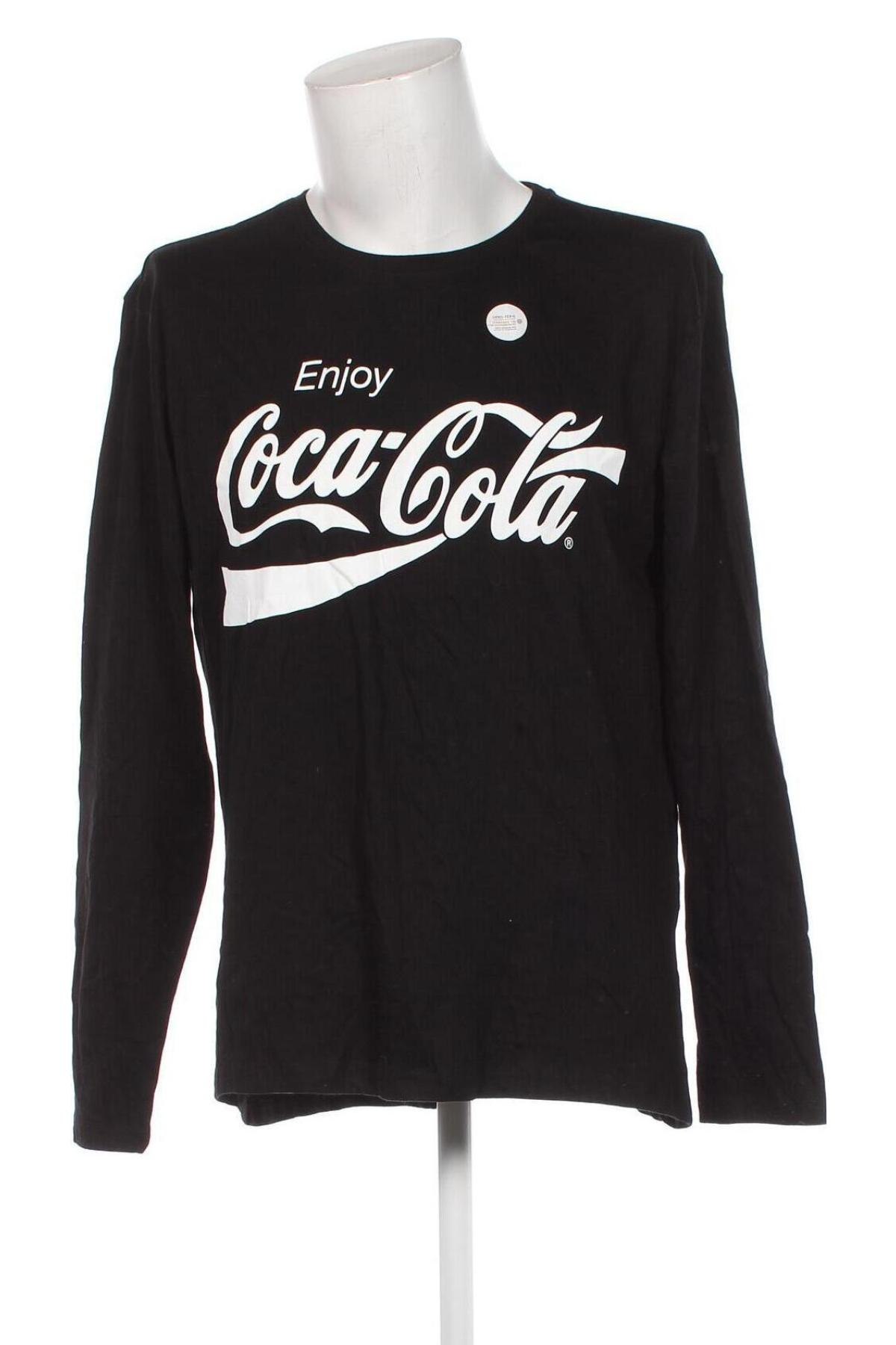 Ανδρική μπλούζα Coca Cola, Μέγεθος XL, Χρώμα Μαύρο, Τιμή 23,01 €