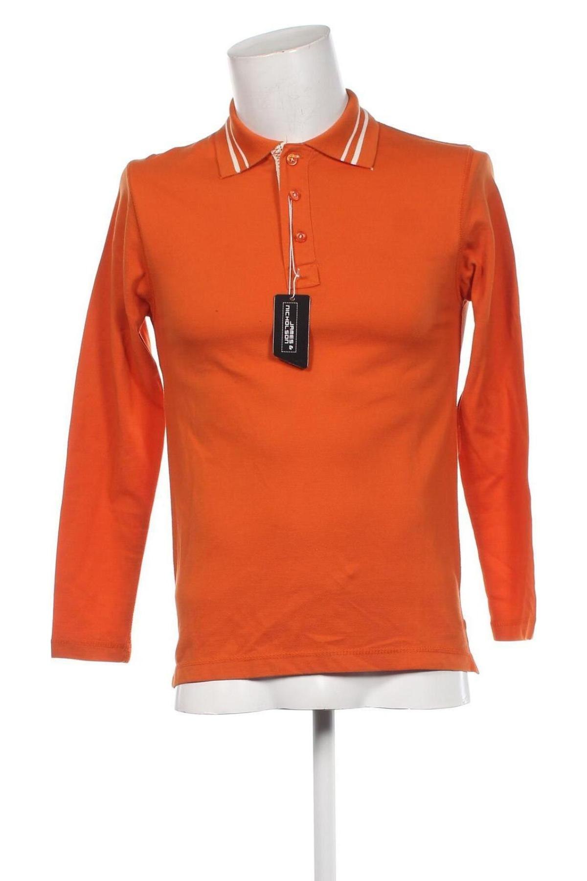 Herren Shirt James & Nicholson, Größe S, Farbe Orange, Preis 9,99 €