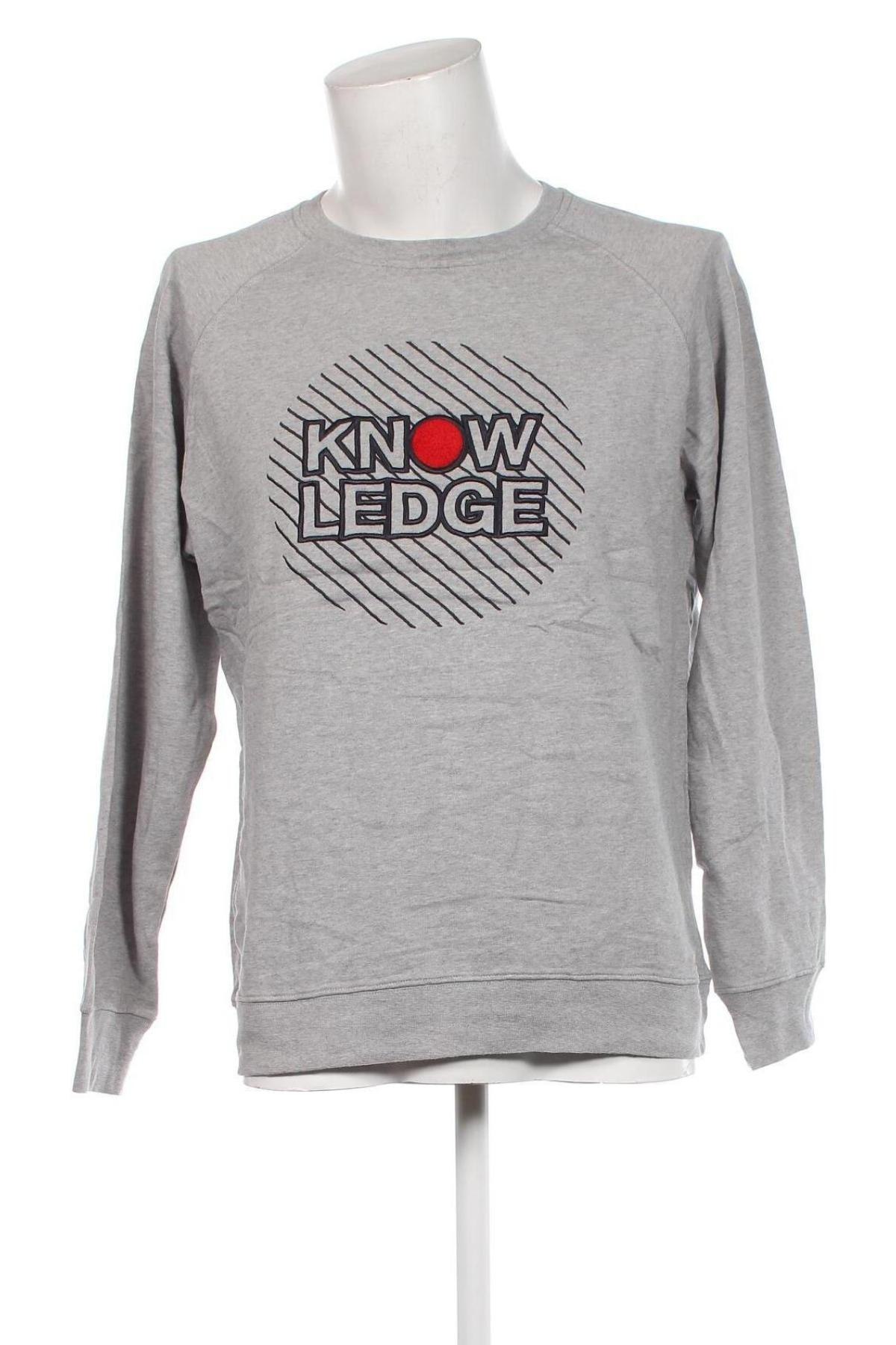 Ανδρική μπλούζα Knowledge Cotton Apparel, Μέγεθος XL, Χρώμα Γκρί, Τιμή 5,99 €