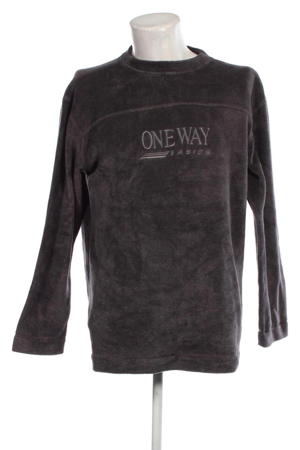 Ανδρική μπλούζα One Way, Μέγεθος S, Χρώμα Γκρί, Τιμή 5,88 €
