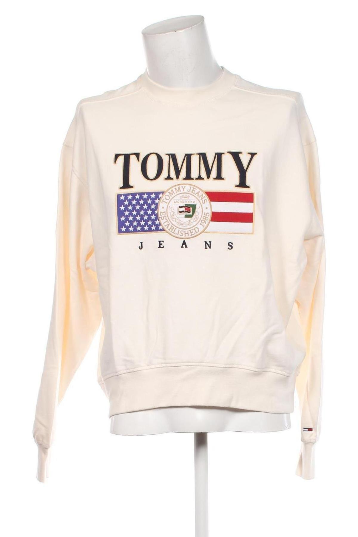 Bluză de bărbați Tommy Jeans, Mărime M, Culoare Bej, Preț 246,99 Lei