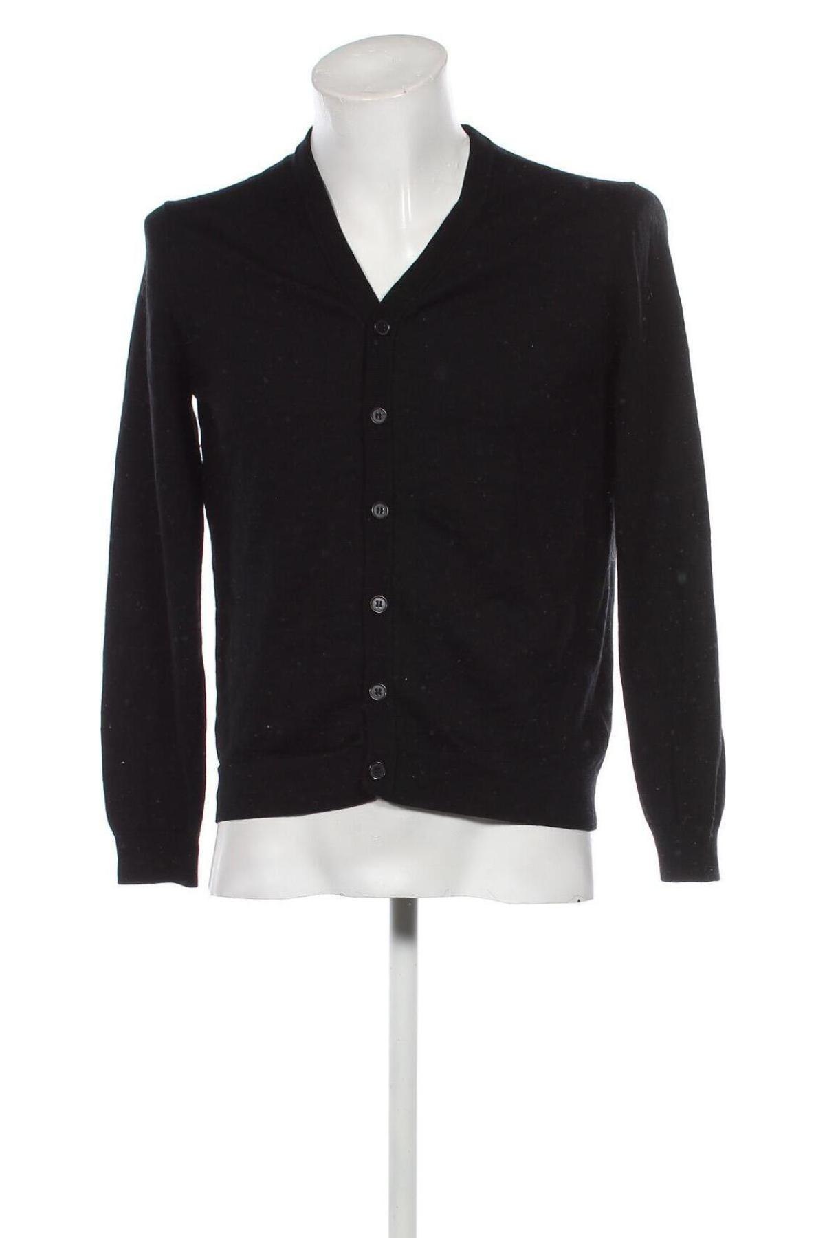 Jachetă tricotată de bărbați H&M, Mărime L, Culoare Negru, Preț 59,14 Lei