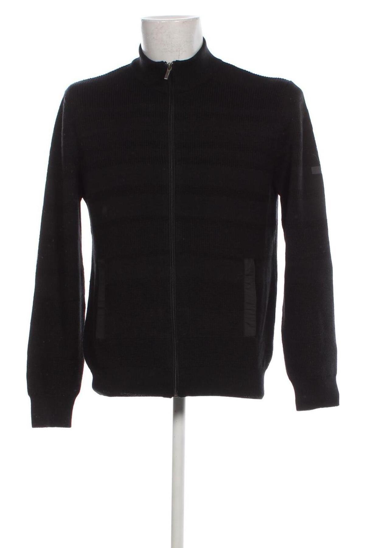 Jachetă tricotată de bărbați Monte Carlo, Mărime L, Culoare Negru, Preț 57,23 Lei