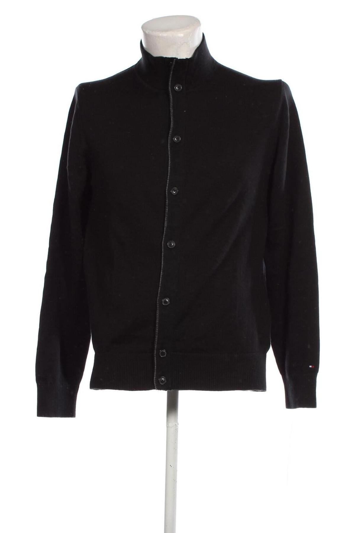 Jachetă tricotată de bărbați Tommy Hilfiger, Mărime M, Culoare Negru, Preț 173,68 Lei
