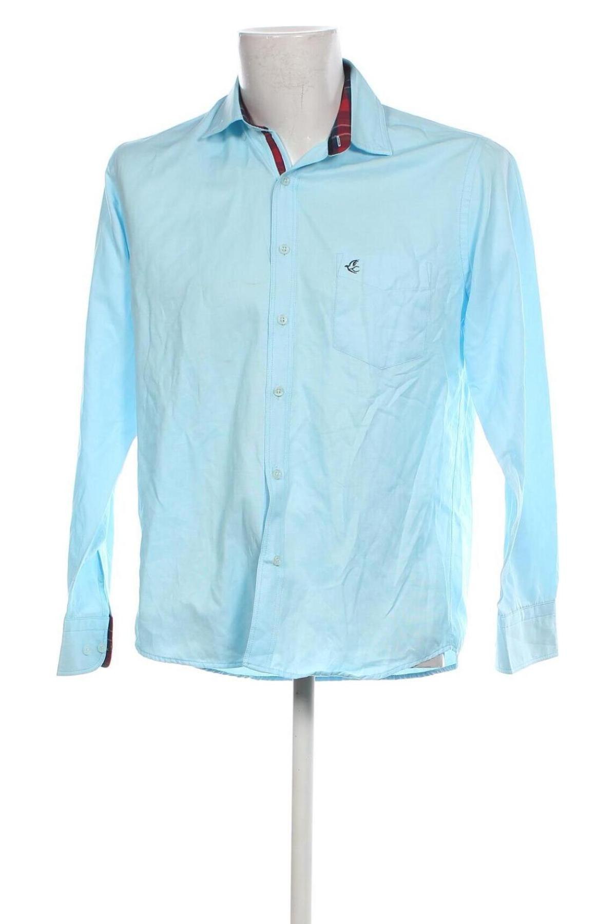Мъжка риза, Размер M, Цвят Син, Цена 14,50 лв.