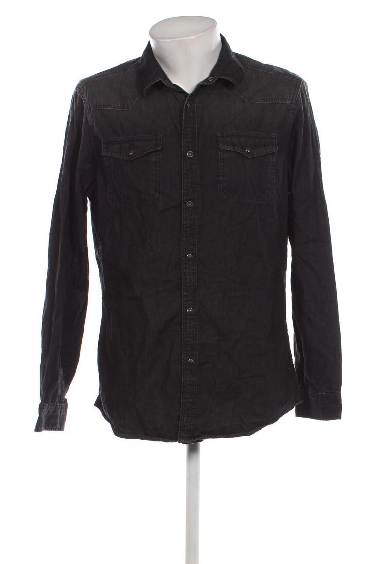 Мъжка риза Angelo Litrico, Размер L, Цвят Черен, Цена 15,95 лв.