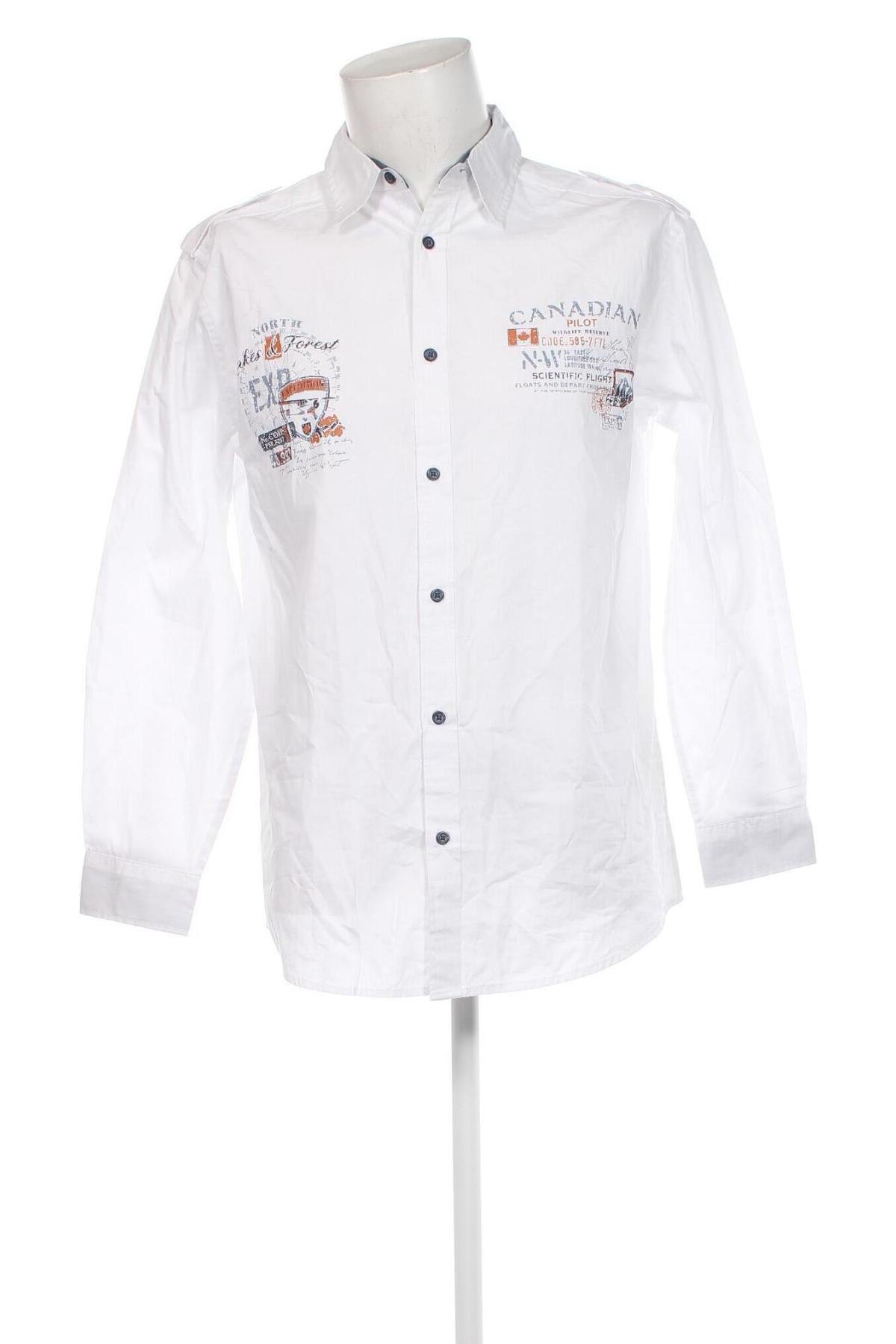 Ανδρικό πουκάμισο Atlas For Men, Μέγεθος L, Χρώμα Λευκό, Τιμή 9,87 €