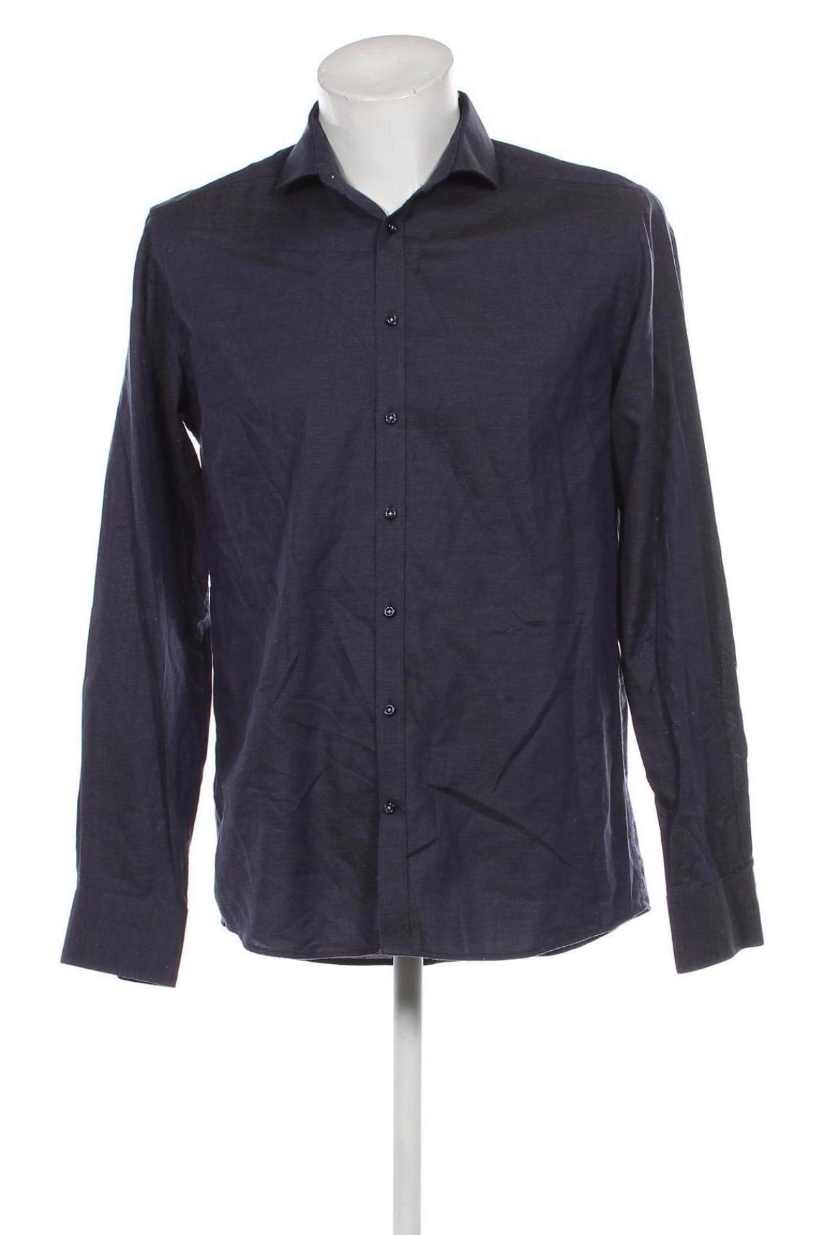 Мъжка риза Bruun & Stengade, Размер L, Цвят Син, Цена 27,50 лв.