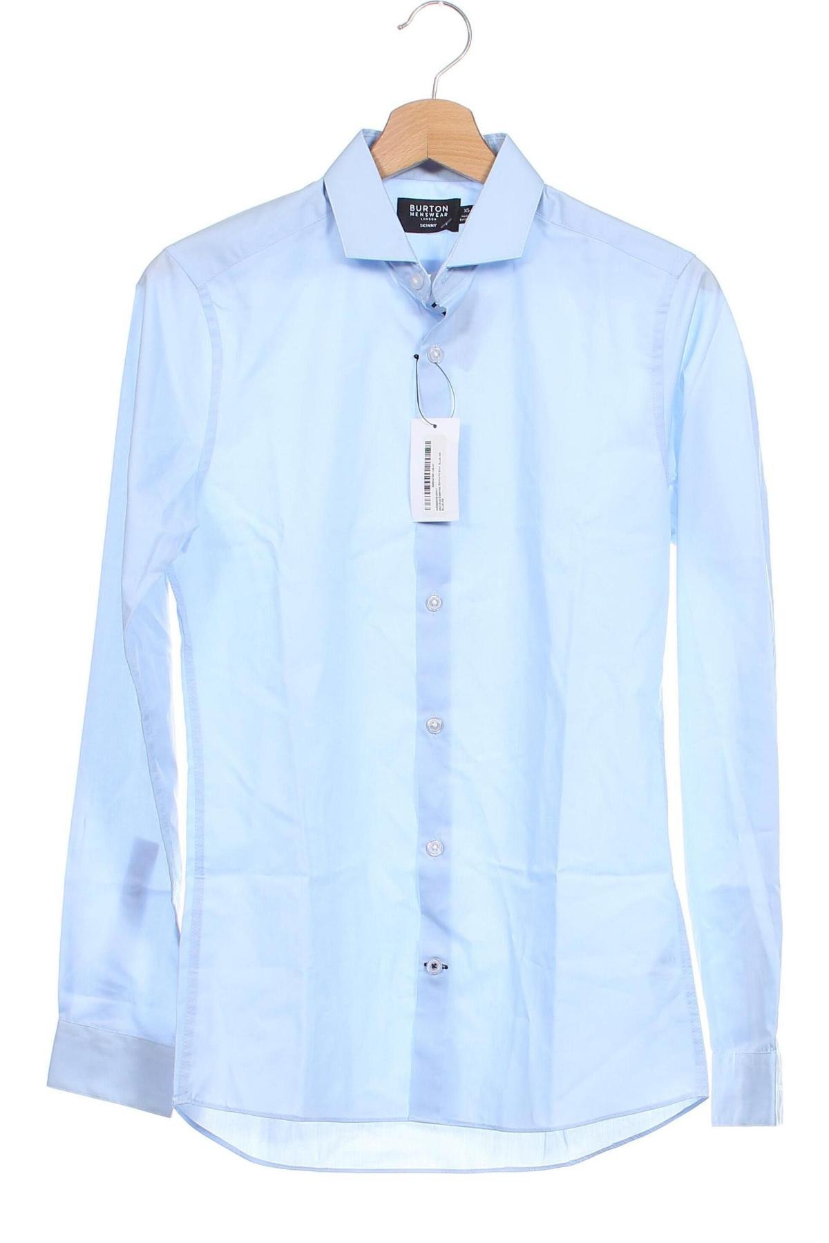Ανδρικό πουκάμισο Burton of London, Μέγεθος XS, Χρώμα Μπλέ, Τιμή 19,85 €