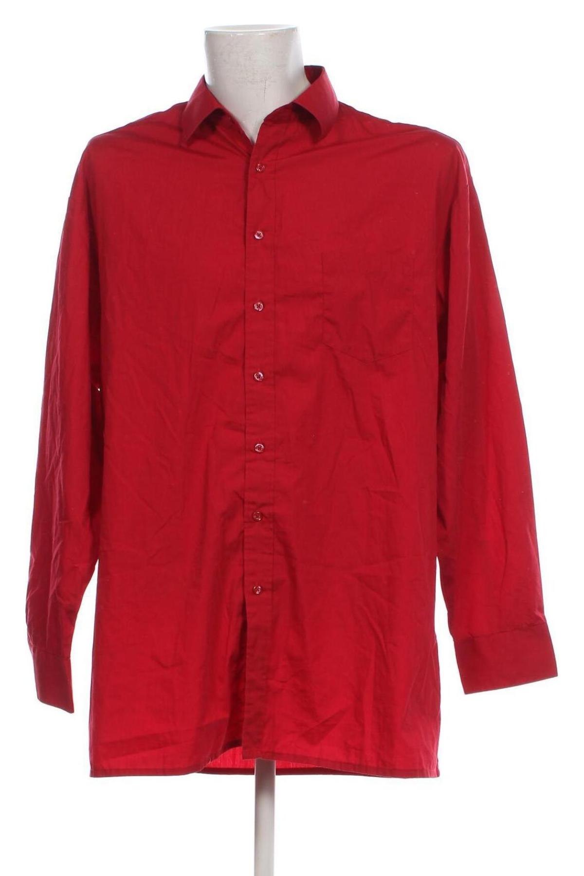 Herrenhemd Dressmann, Größe XXL, Farbe Rot, Preis € 14,20