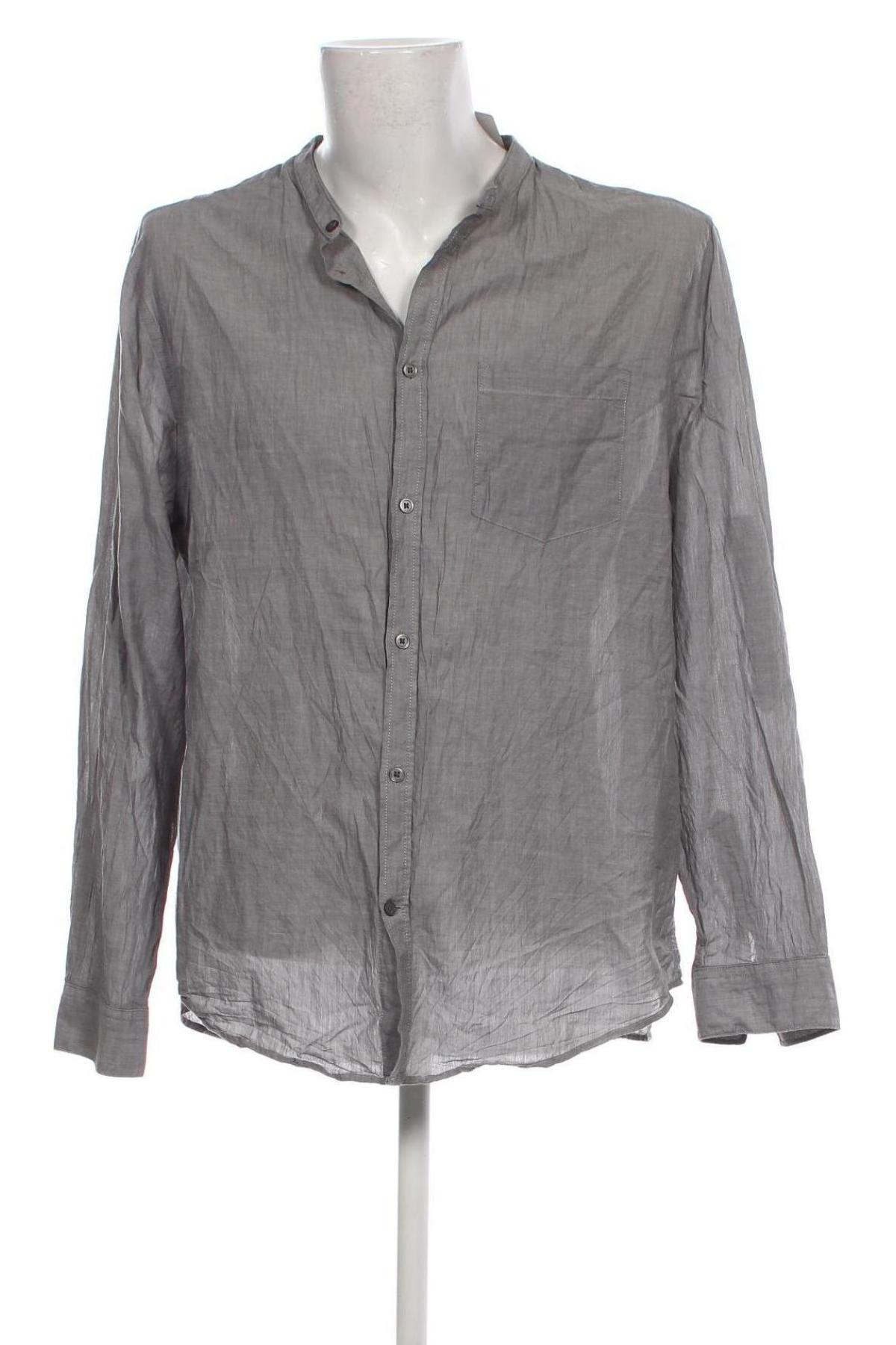 Ανδρικό πουκάμισο H&M, Μέγεθος XXL, Χρώμα Γκρί, Τιμή 9,87 €