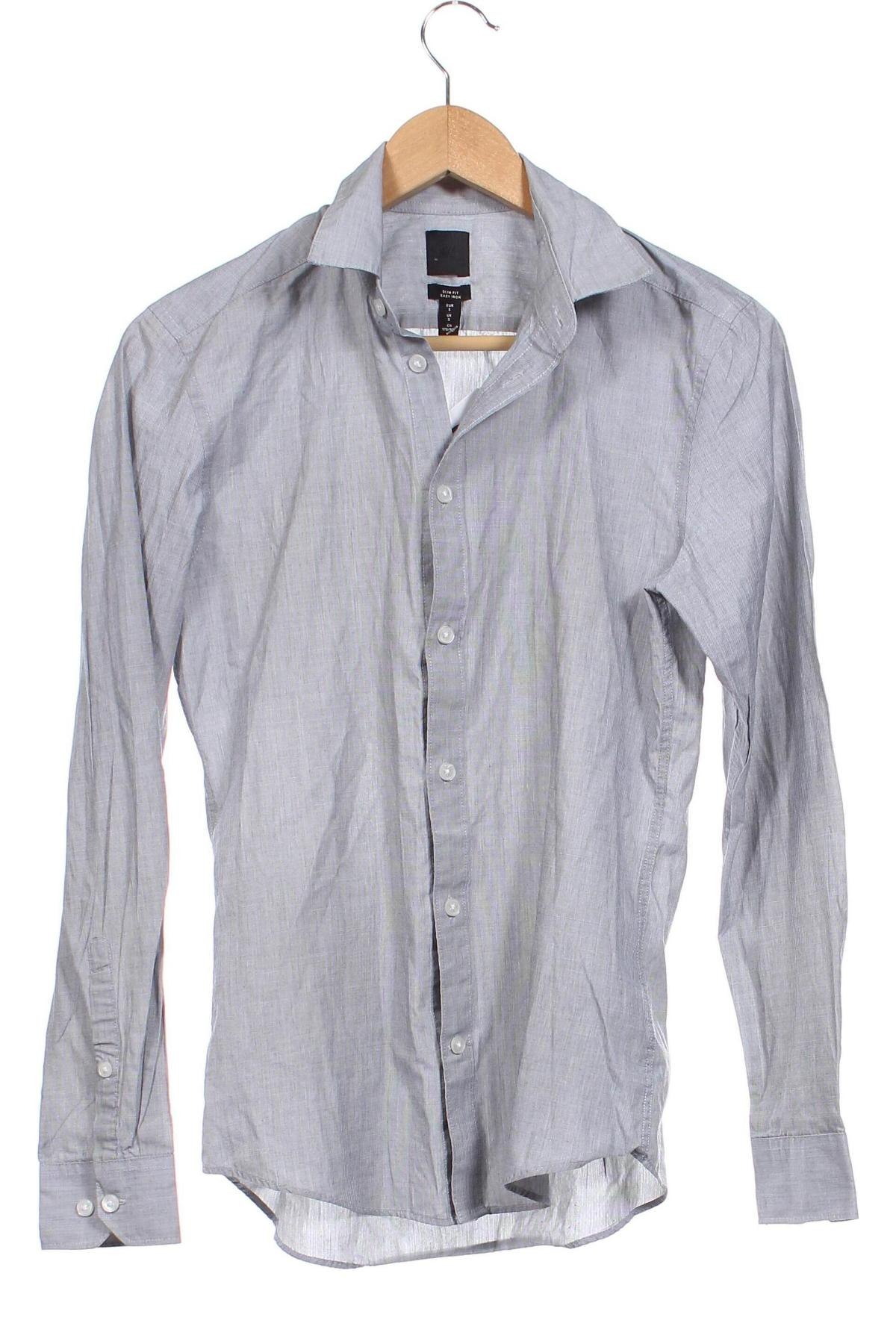 Herrenhemd H&M, Größe S, Farbe Grau, Preis € 8,05