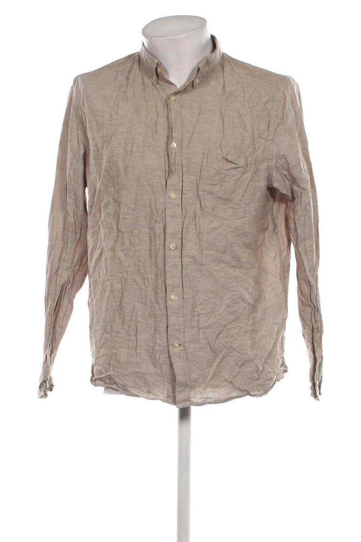 Мъжка риза H&M L.O.G.G., Размер L, Цвят Кафяв, Цена 15,95 лв.