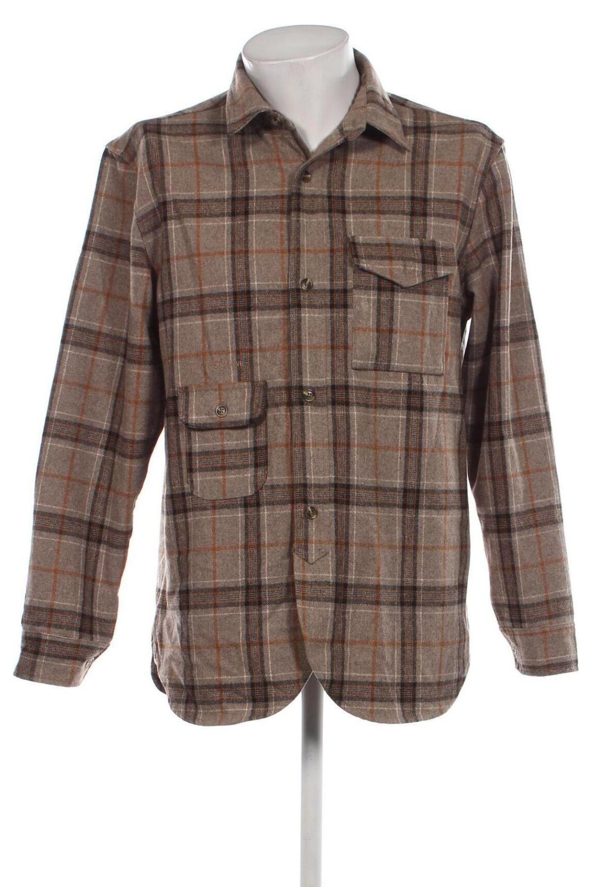 Мъжка риза Han Kjobenhavn, Размер L, Цвят Кафяв, Цена 41,25 лв.