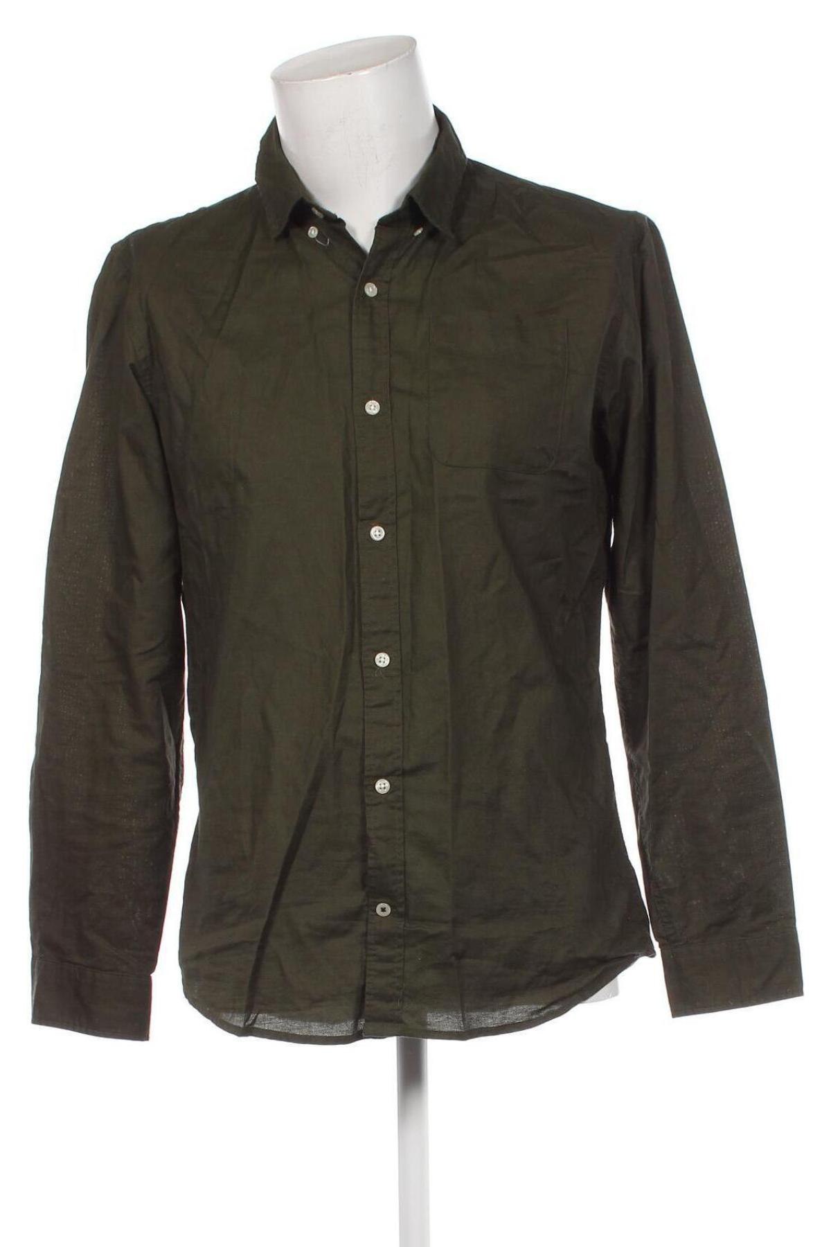 Cămașă de bărbați Jack & Jones, Mărime L, Culoare Verde, Preț 111,84 Lei