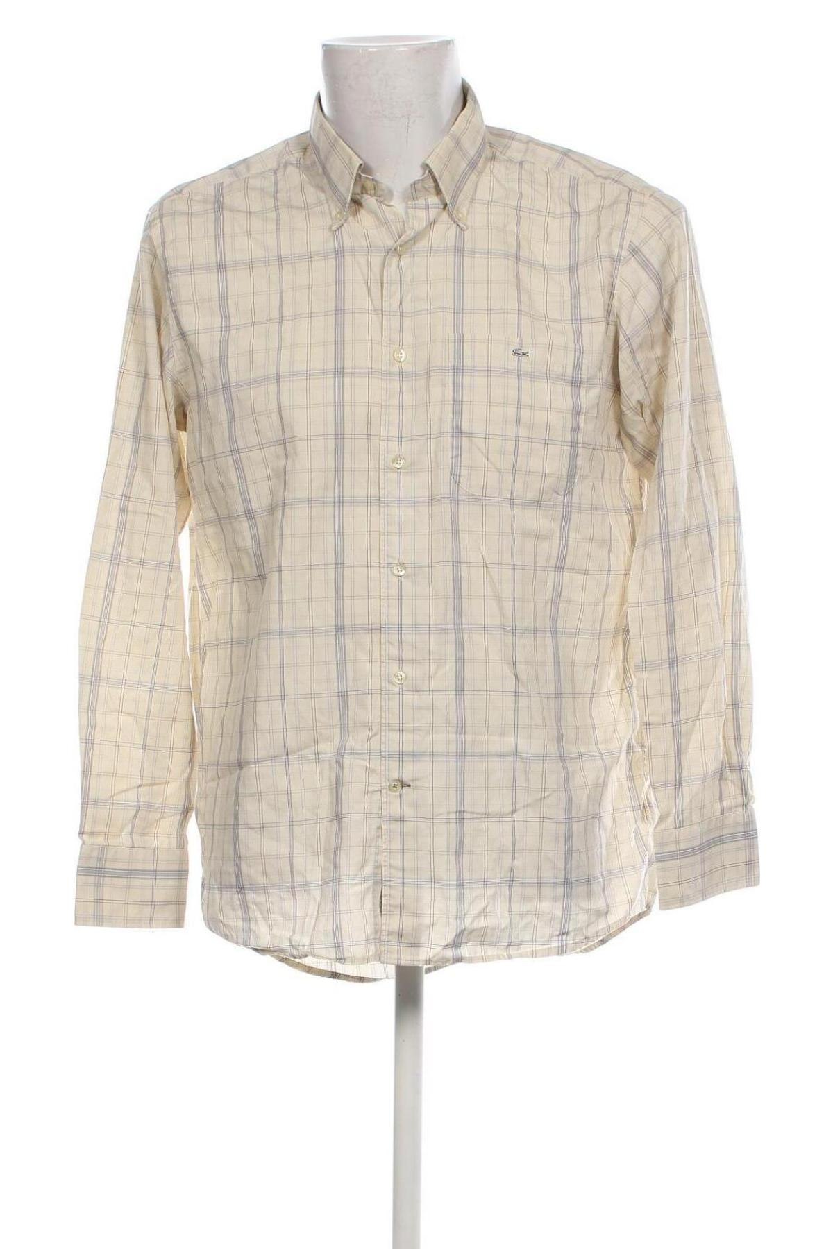 Ανδρικό πουκάμισο Lacoste, Μέγεθος L, Χρώμα Εκρού, Τιμή 25,51 €