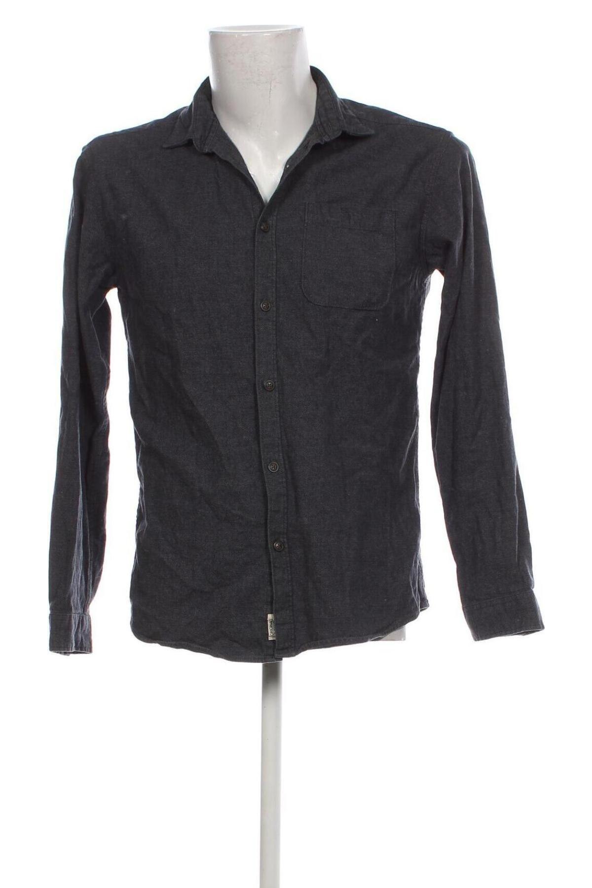Herrenhemd Originals By Jack & Jones, Größe M, Farbe Grau, Preis € 11,83