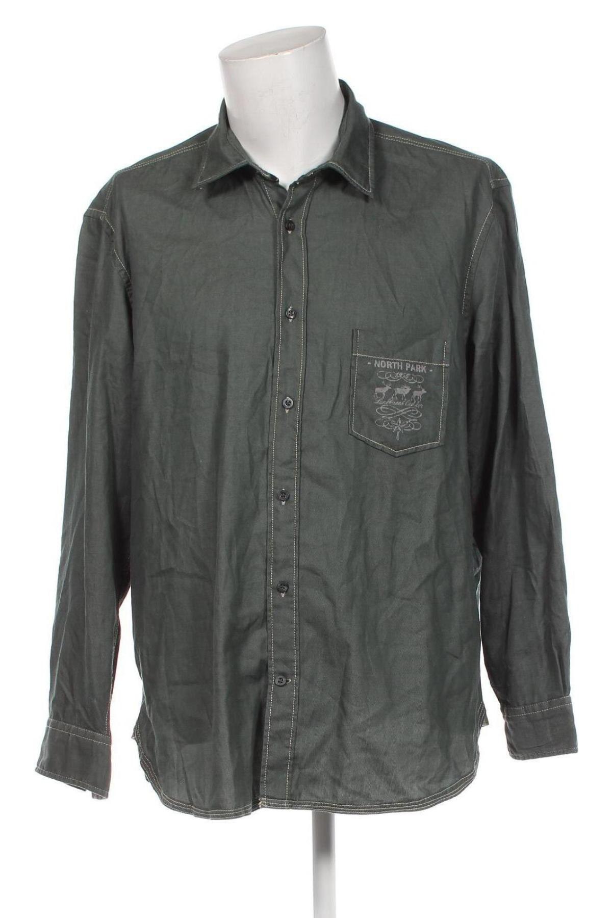 Мъжка риза Peckott, Размер XXL, Цвят Зелен, Цена 17,40 лв.