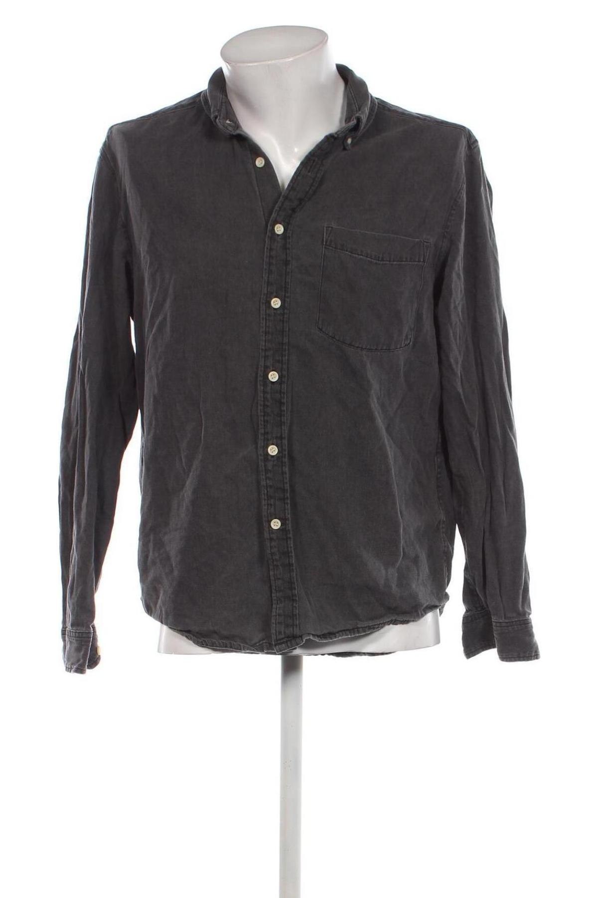 Herrenhemd Pull&Bear, Größe L, Farbe Grau, Preis € 11,10