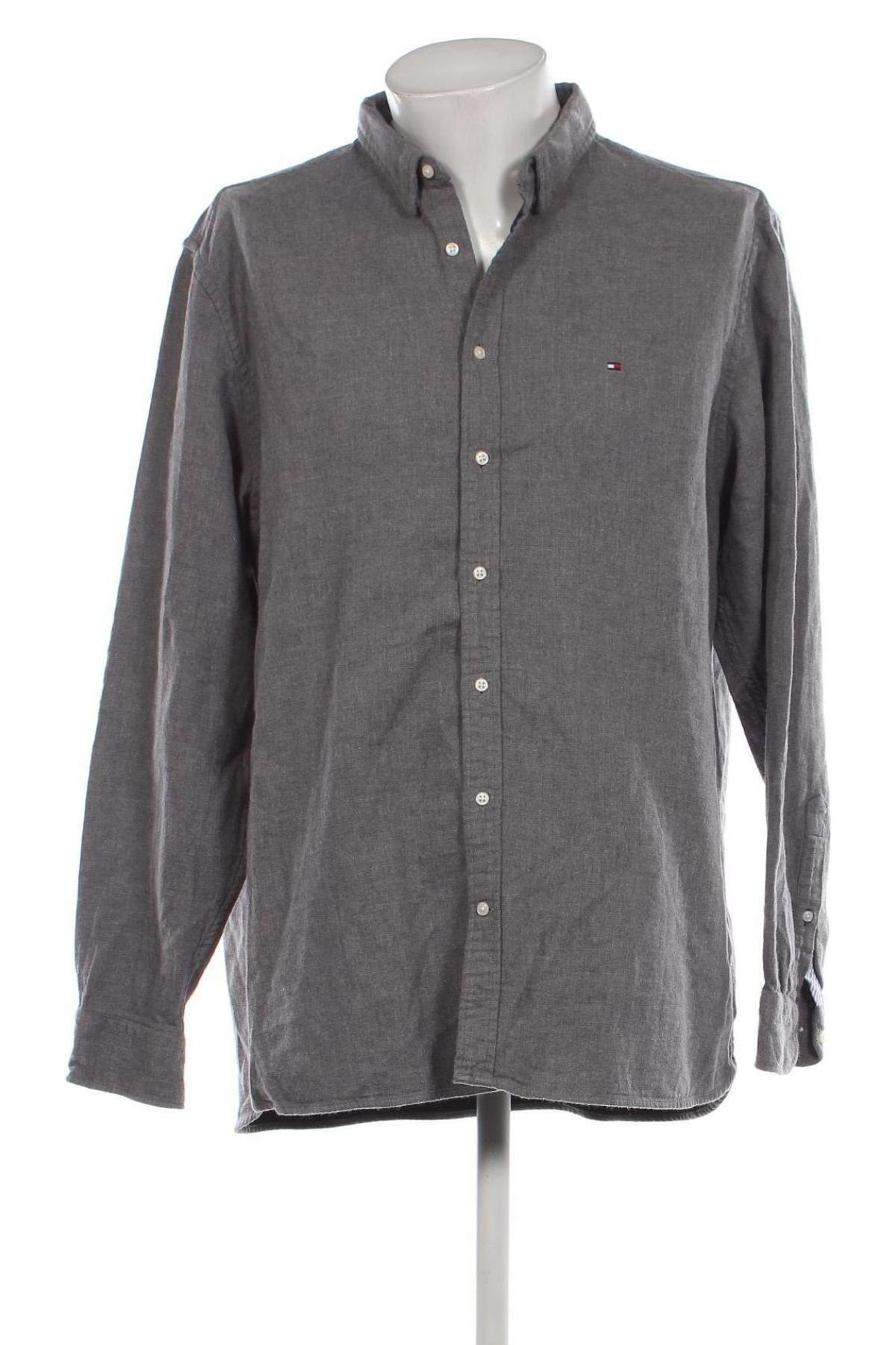 Herrenhemd Tommy Hilfiger, Größe XXL, Farbe Grau, Preis 28,70 €